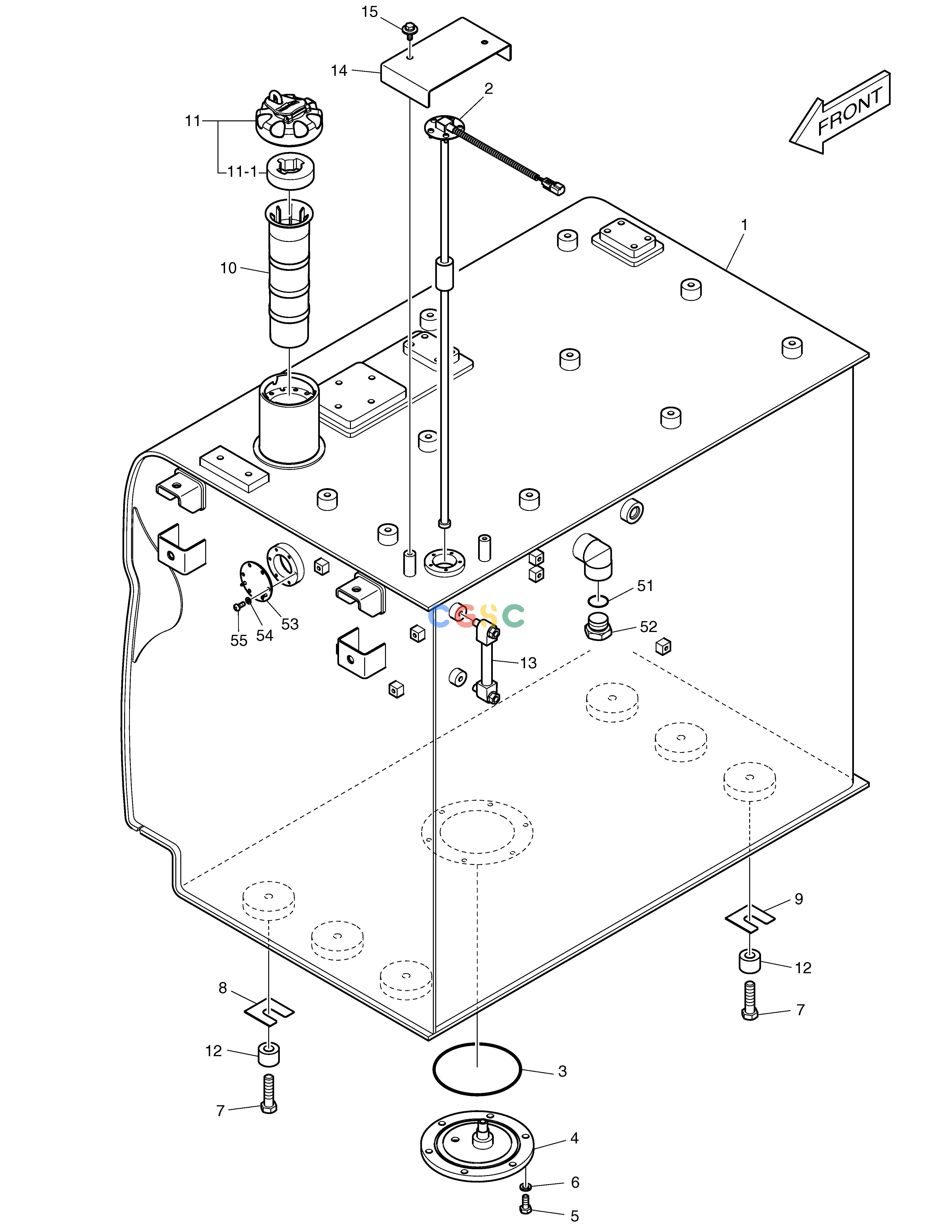 斗山零件查询FUEL TANK DX530LC-5(S/N:10001~10006) Doosan parts catalog online