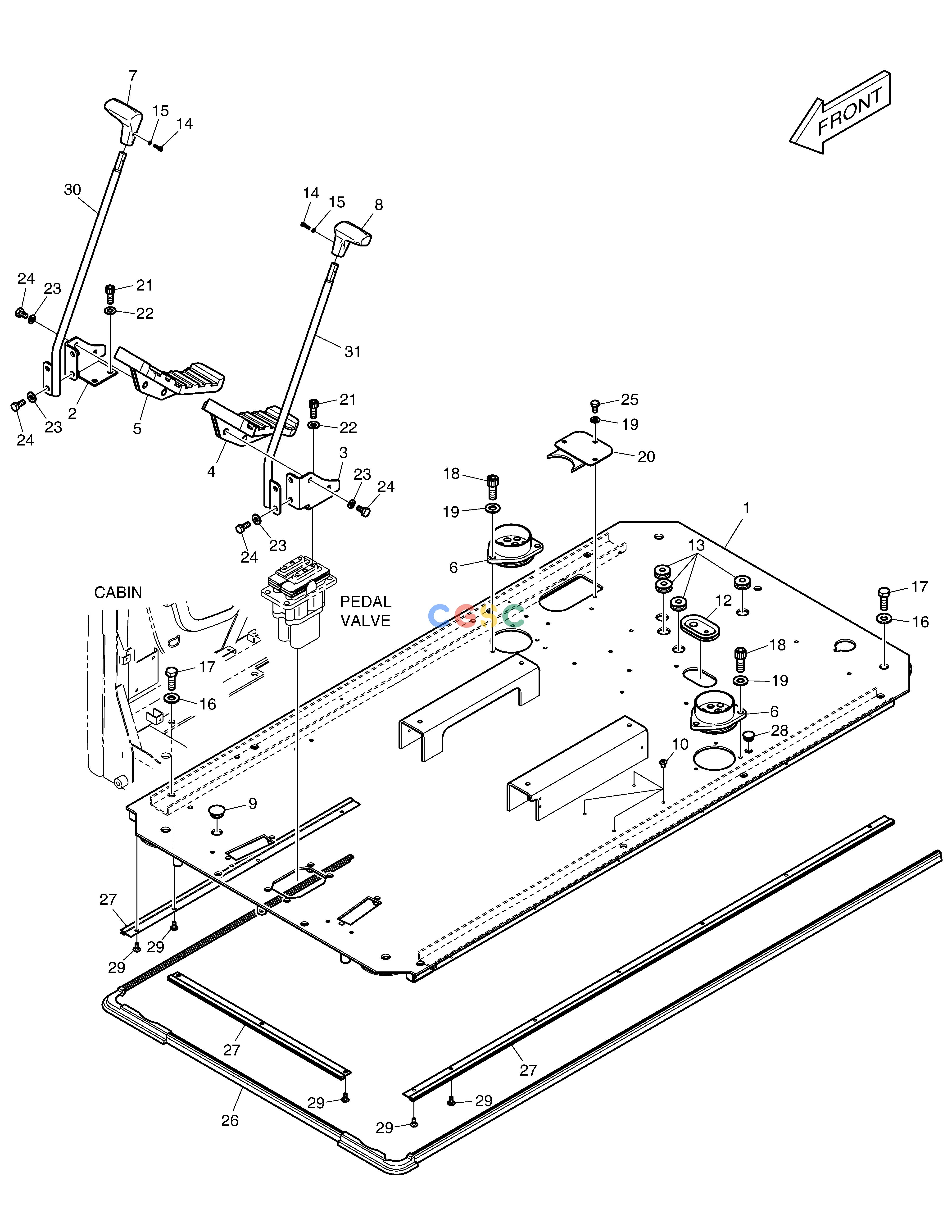 斗山零件查询FLOOR PLATE DX530LC-5(S/N:10001~10006) Doosan parts catalog online