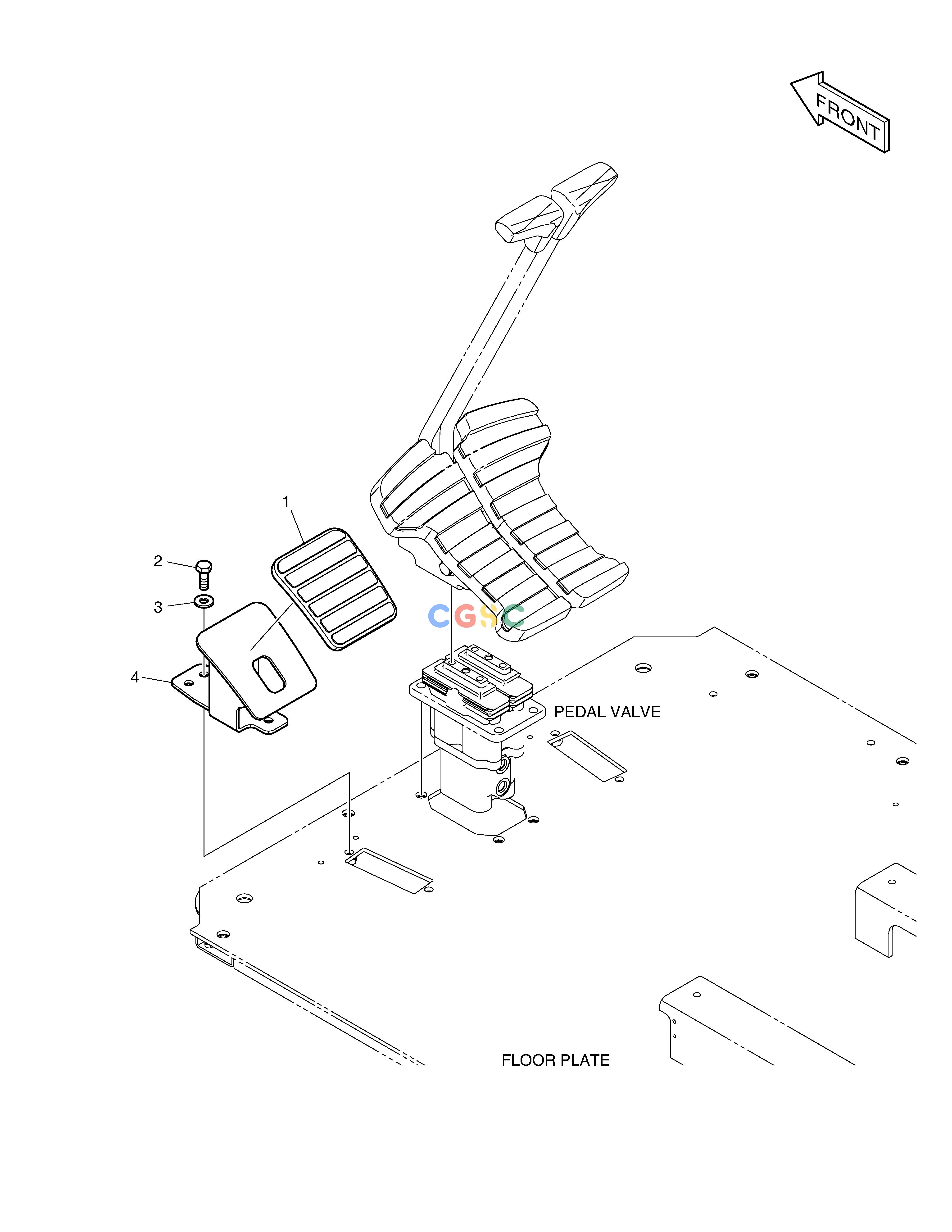 斗山零件查询FOOT REST - L.H. DX530LC-5(S/N:10001~10006) Doosan parts catalog online