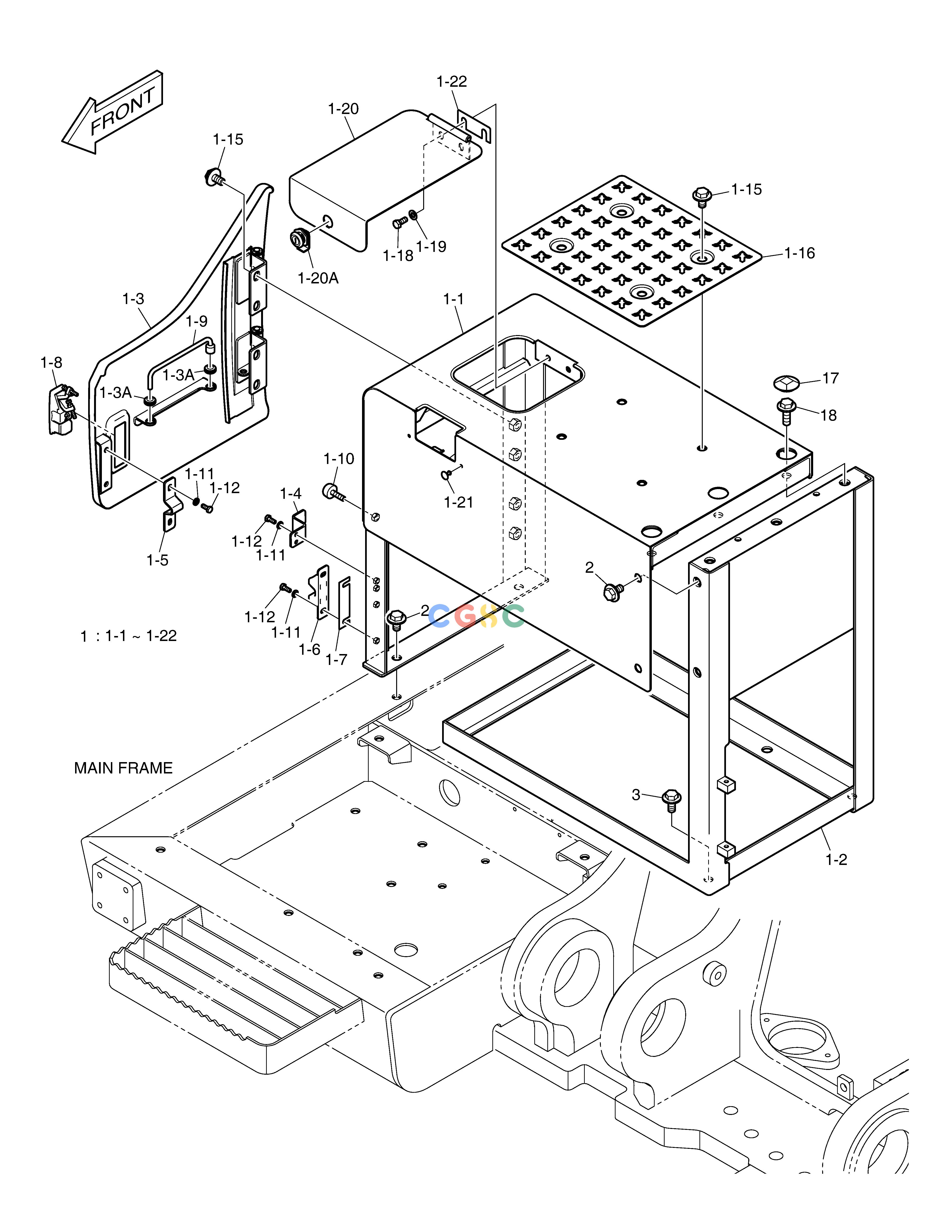 斗山零件查询UREA TANK COVER DX530LC-5(S/N:10001~10006) Doosan parts catalog online