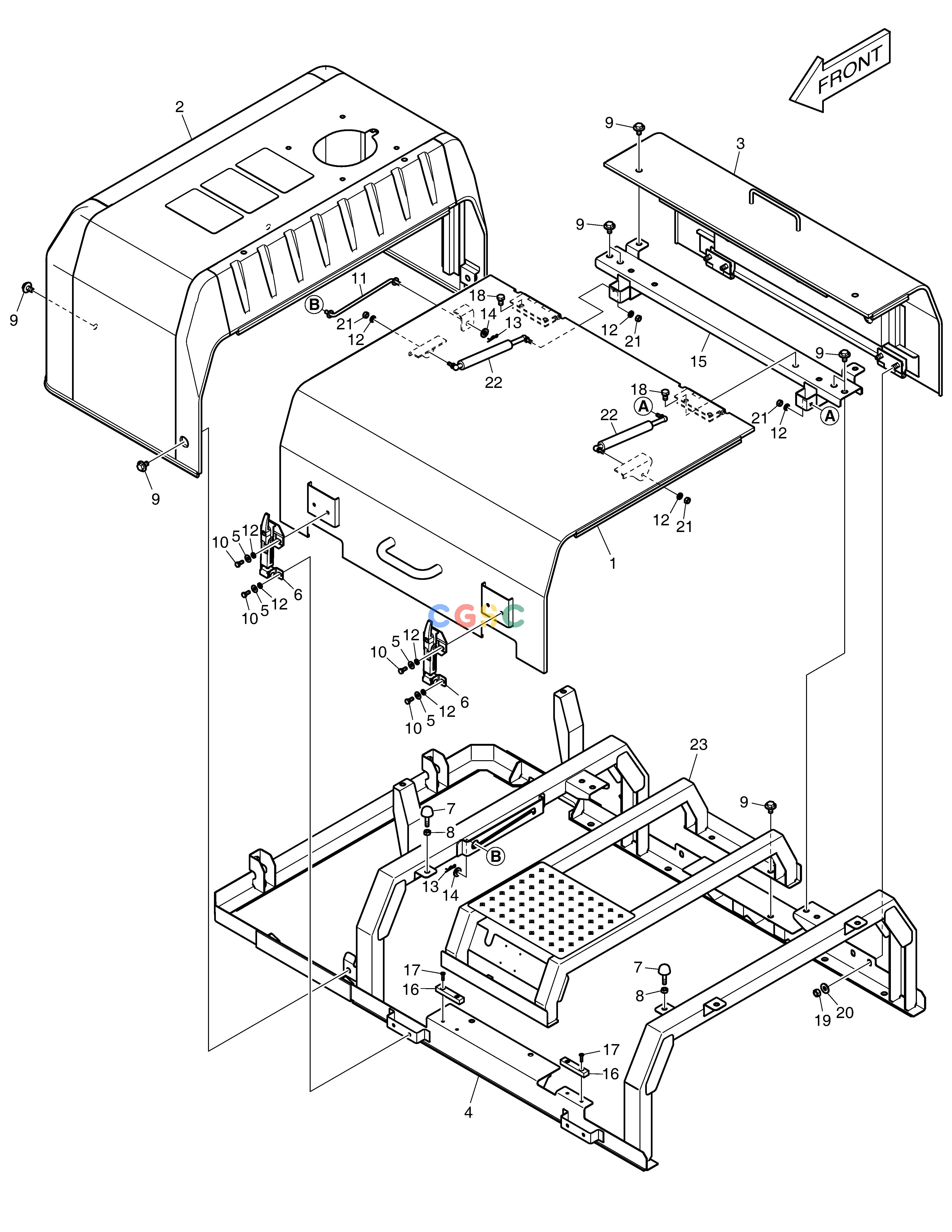 斗山零件查询BONNET DX530LC-5(S/N:10001~10006) Doosan parts catalog online