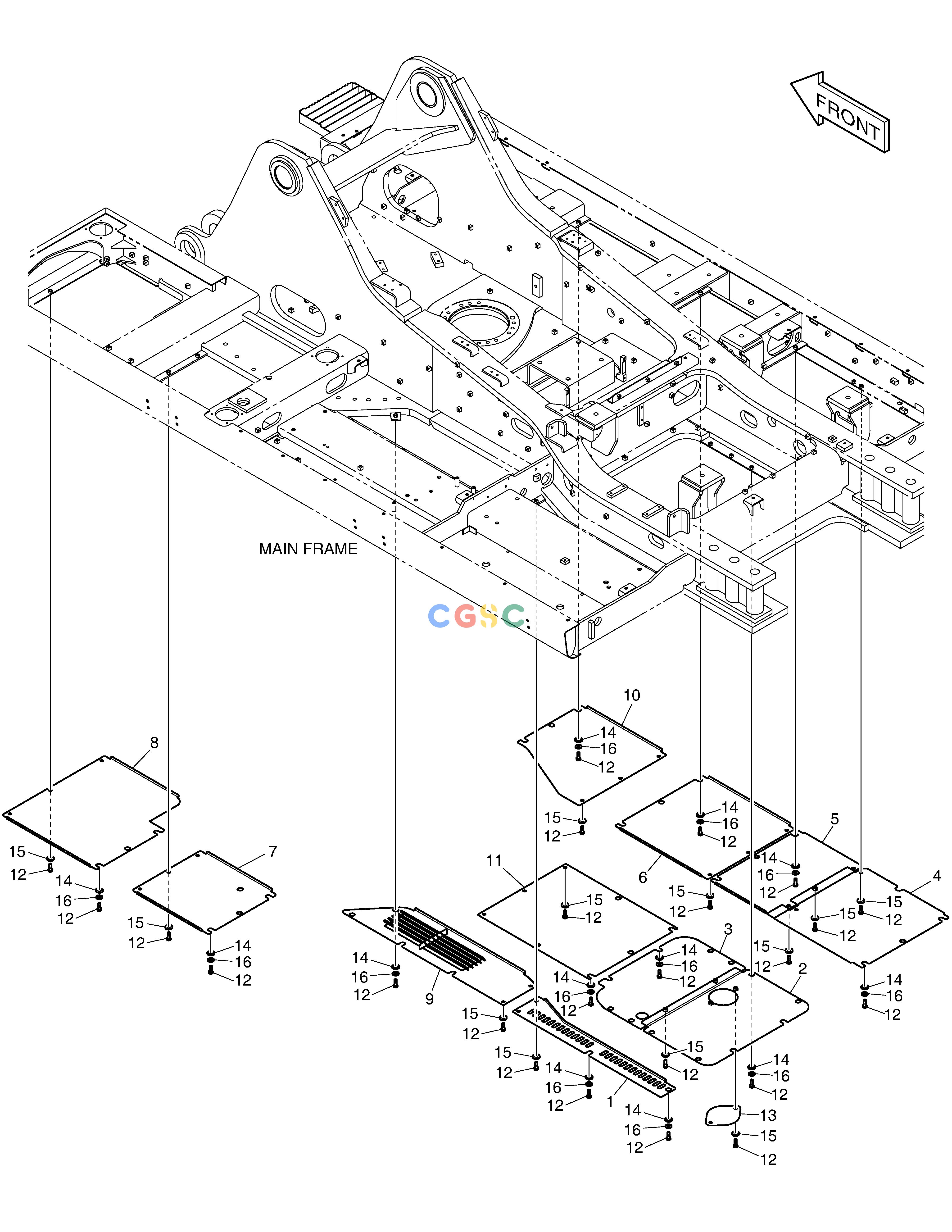 斗山零件查询UNDER COVER DX530LC-5(S/N:10001~10006) Doosan parts catalog online
