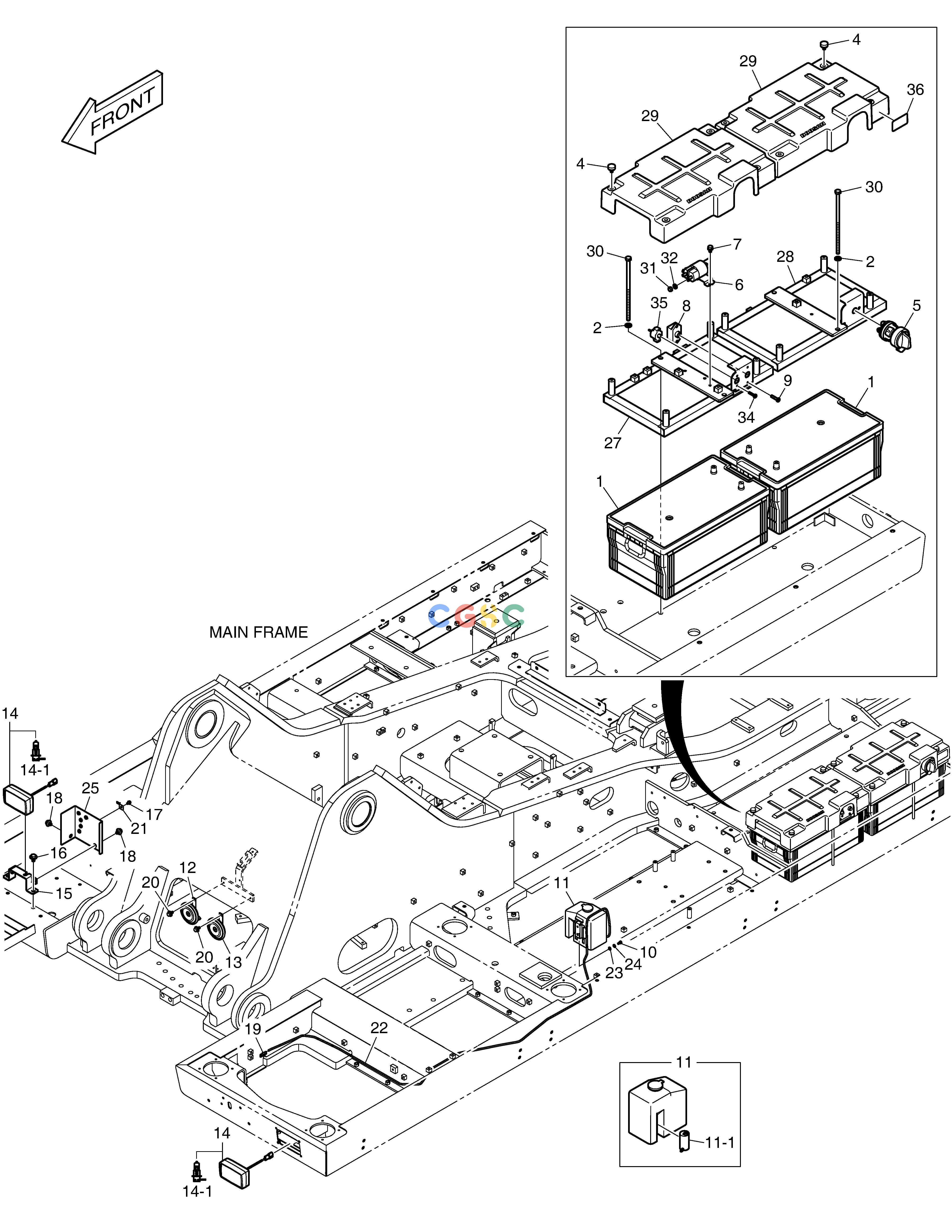 斗山零件查询ELECTRIC PARTS - RELATED DX530LC-5(S/N:10001~10006) Doosan parts catalog online