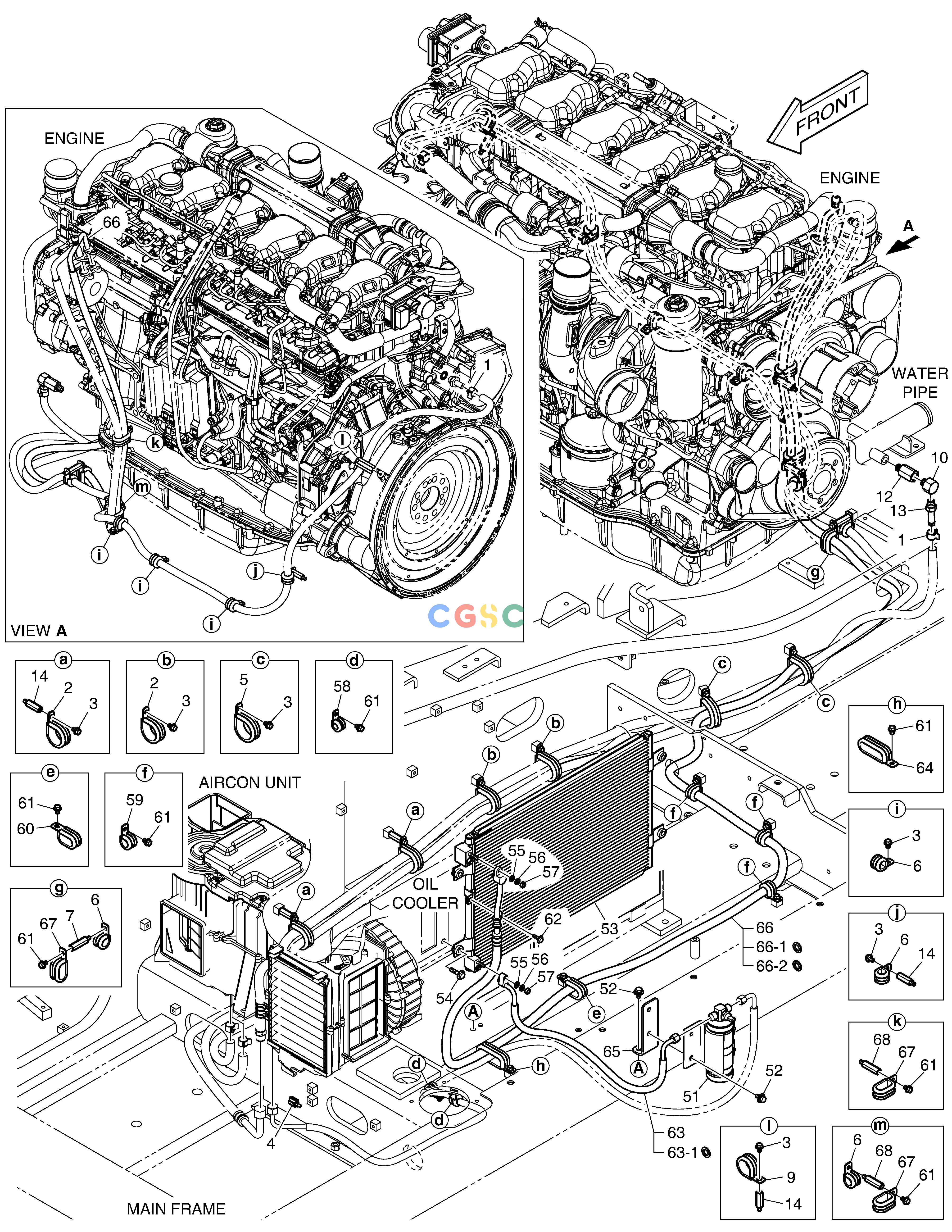 斗山零件查询AIRCONDITIONER(1) DX530LC-5(S/N:10001~10006) Doosan parts catalog online