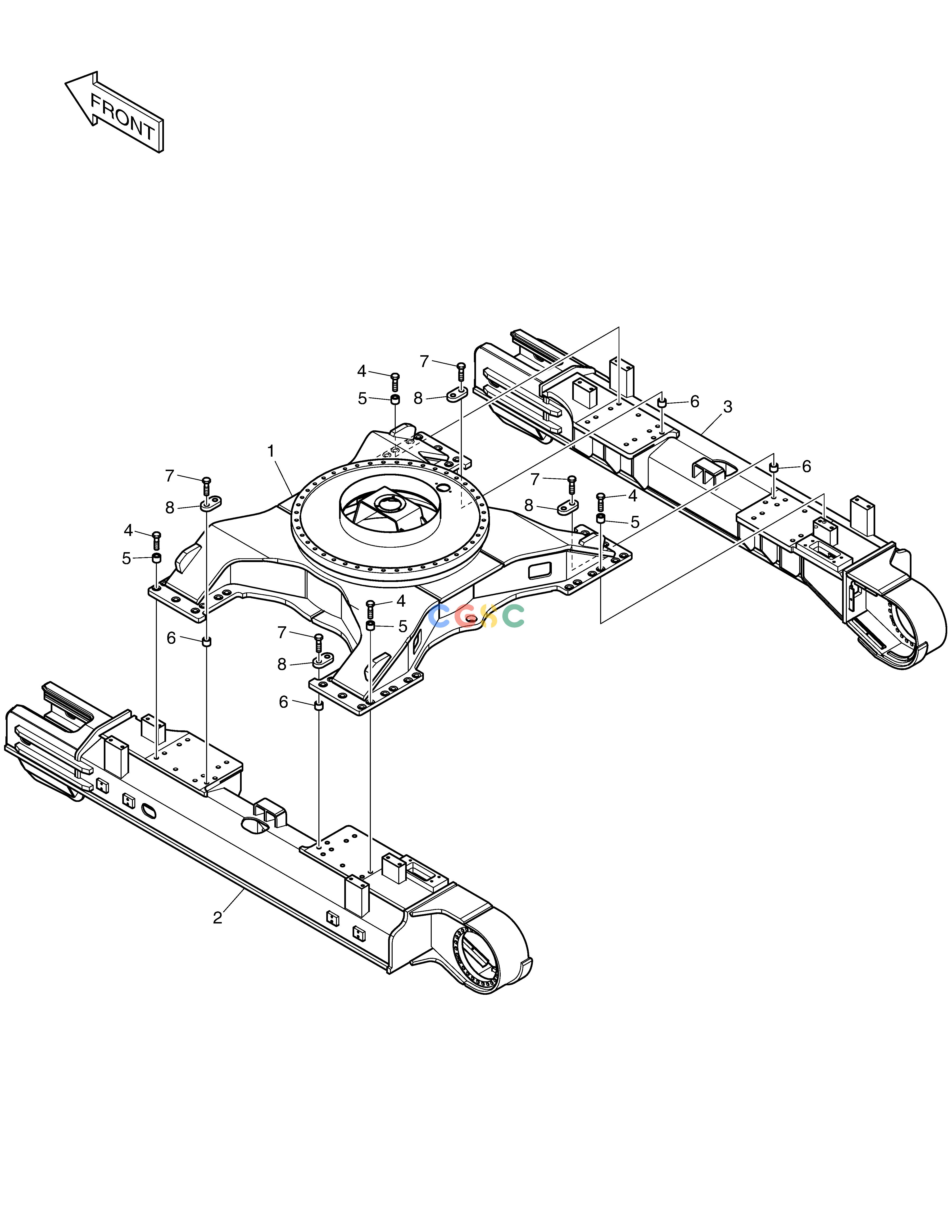 斗山零件查询TRACK FRAME - 3.9m DX530LC-5(S/N:10001~10006) Doosan parts catalog online