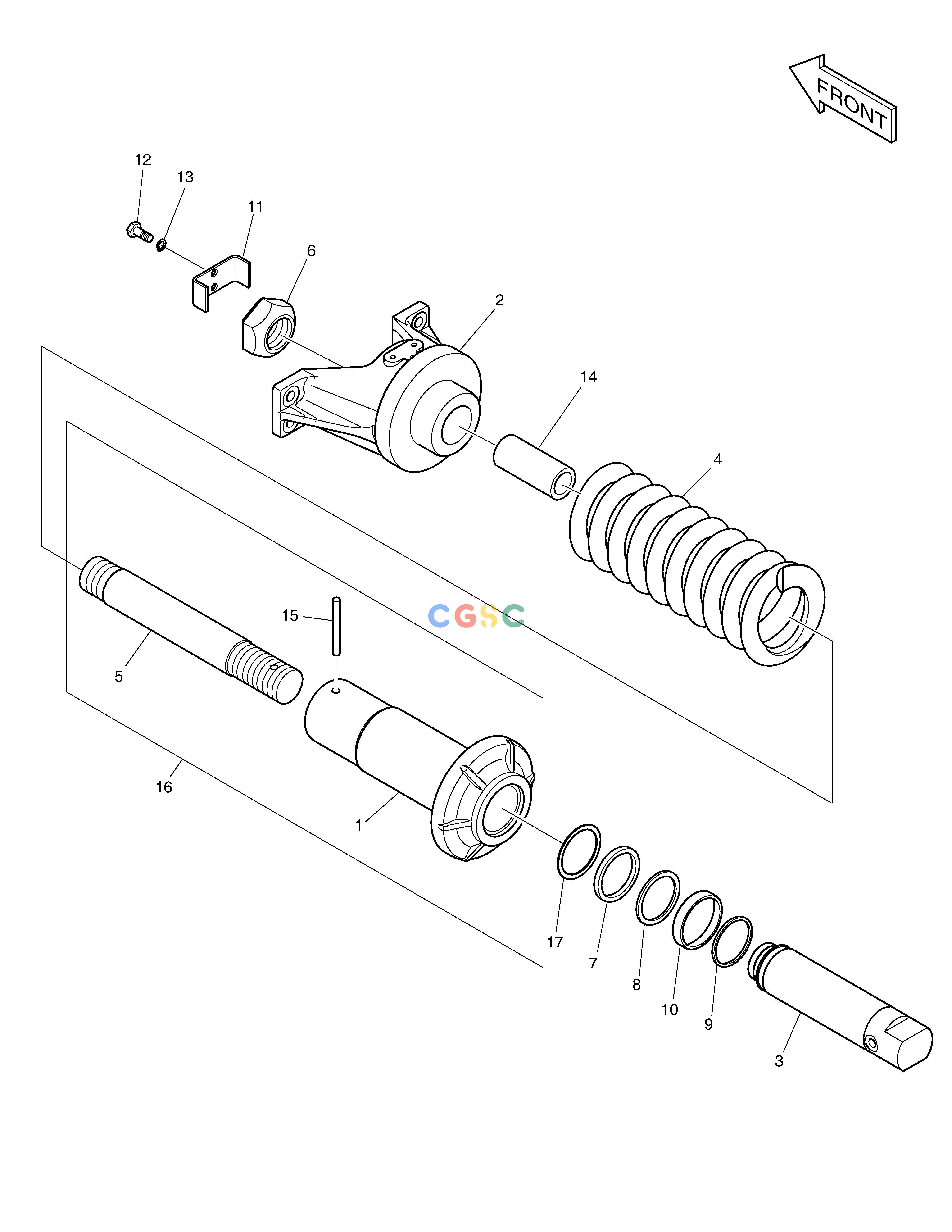 斗山零件查询TRACK SPRING DX530LC-5(S/N:10001~10006) Doosan parts catalog online