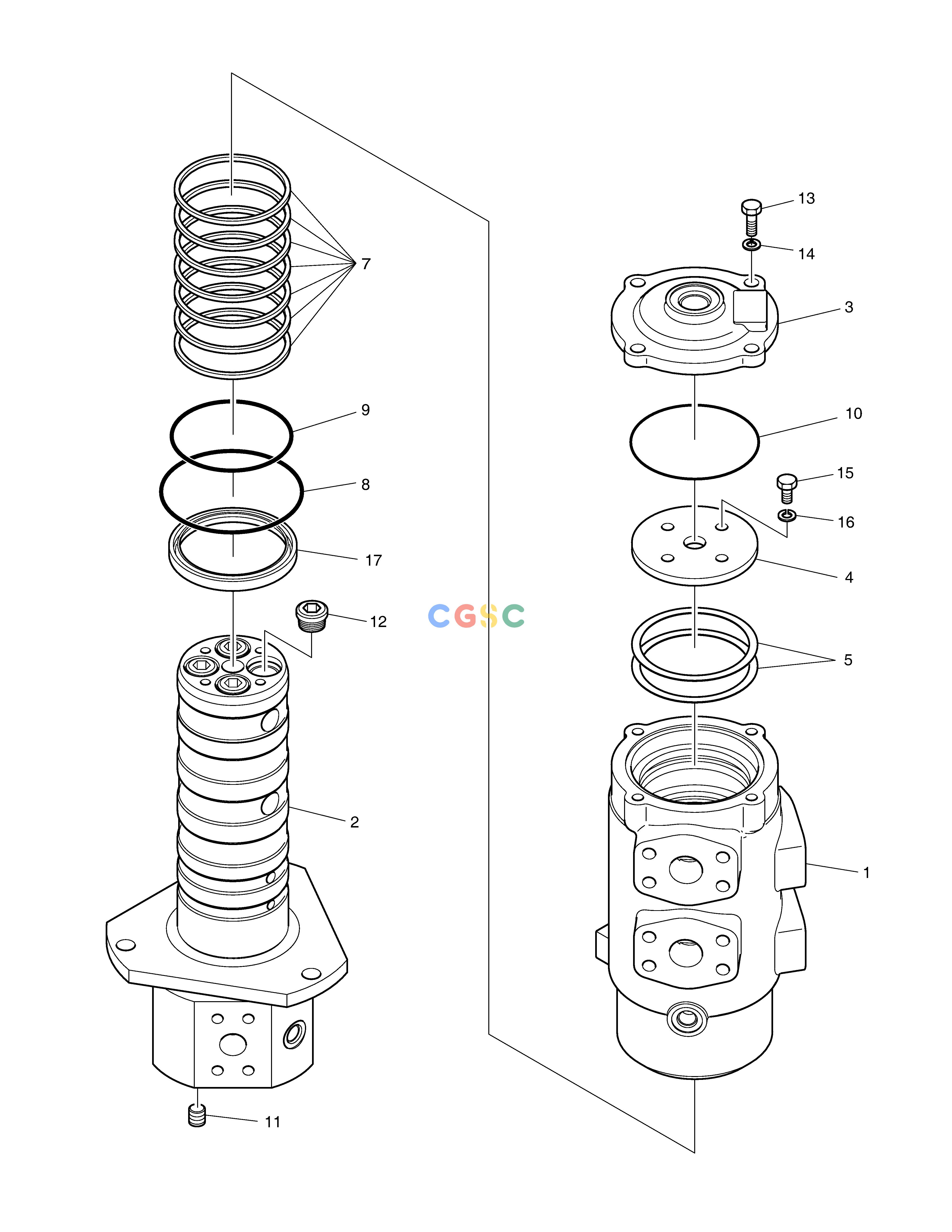 斗山零件查询CENTER JOINT DX530LC-5(S/N:10001~10006) Doosan parts catalog online