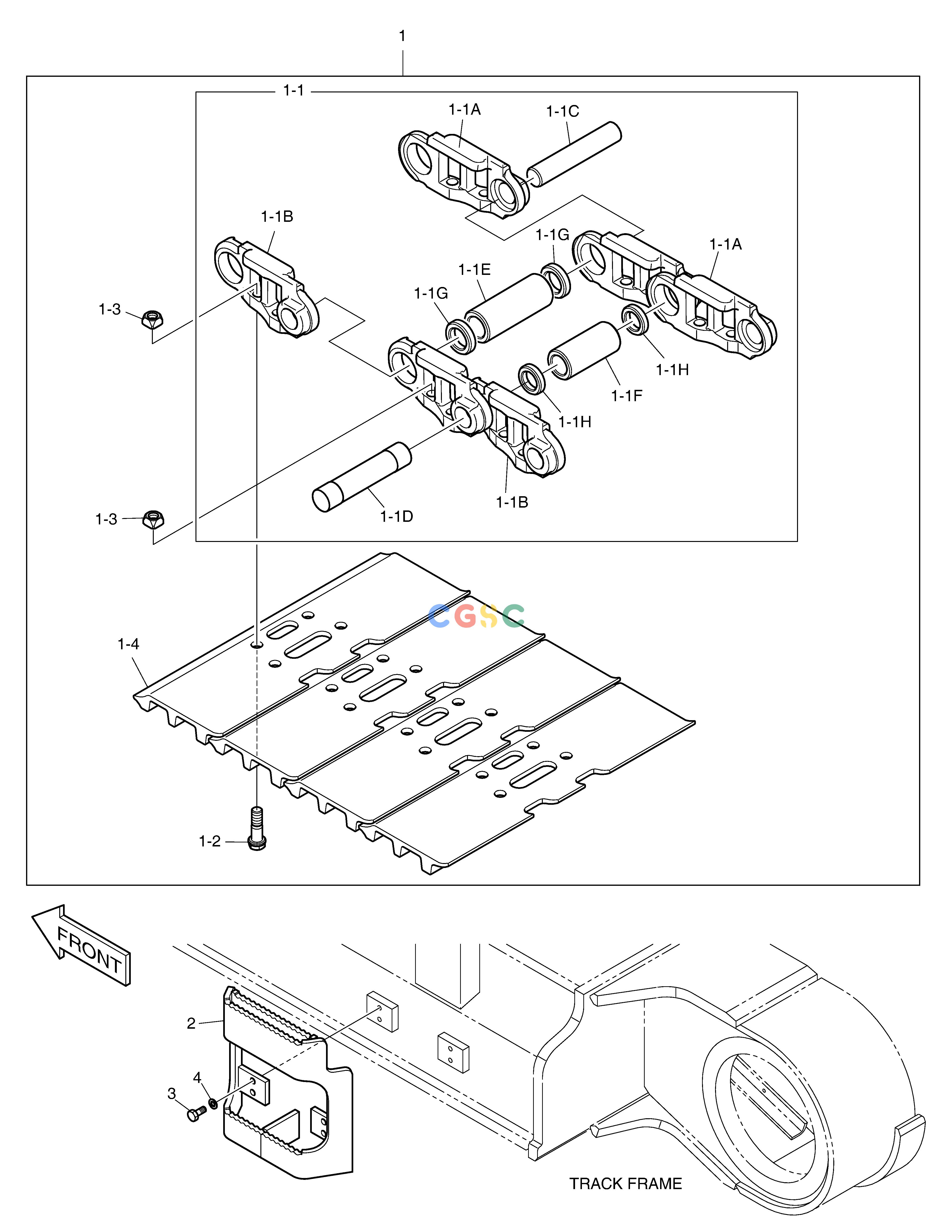 斗山零件查询TRACK SHOE ASS'Y - 900G DX530LC-5(S/N:10001~10006) Doosan parts catalog online