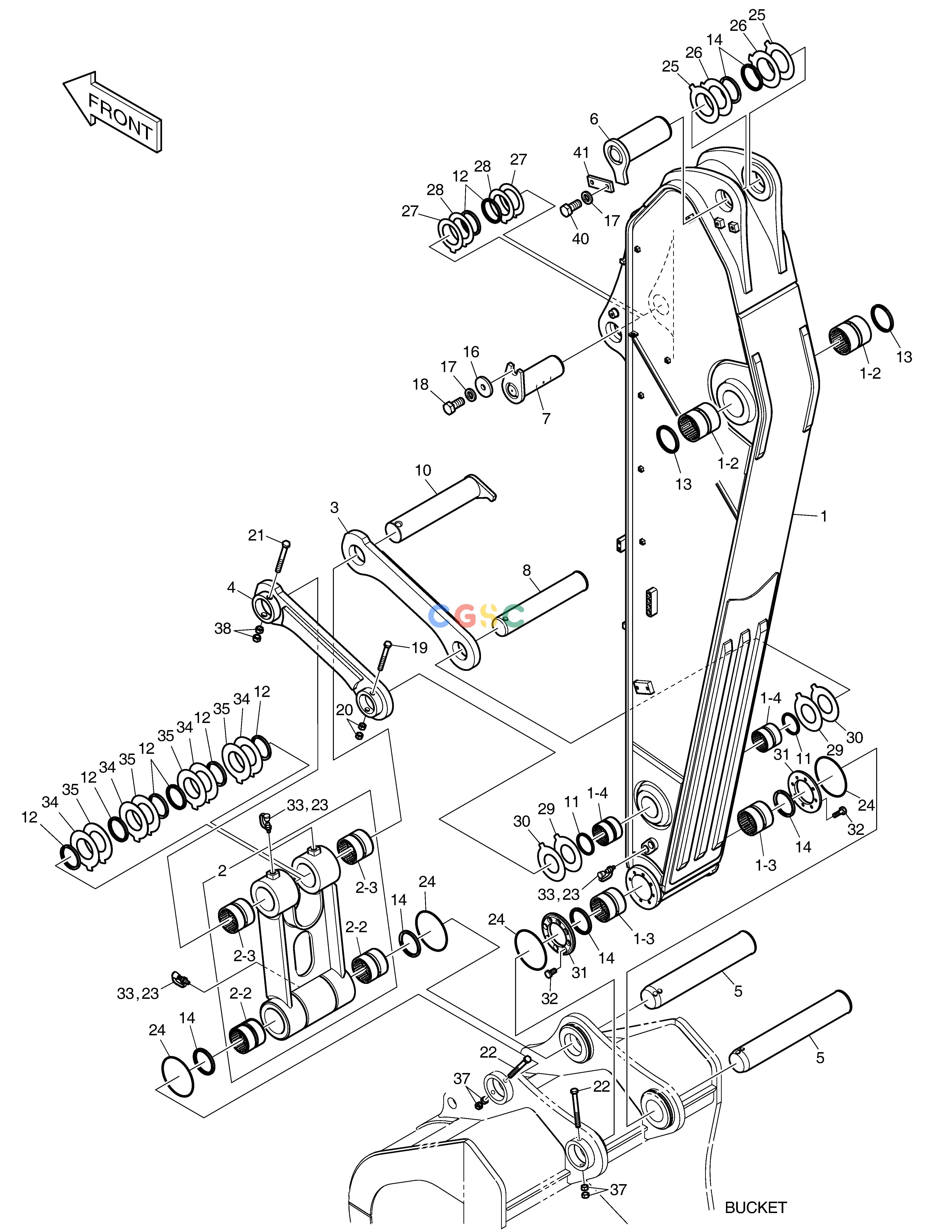 斗山零件查询ARM - 3.35m DX530LC-5(S/N:10001~10006) Doosan parts catalog online