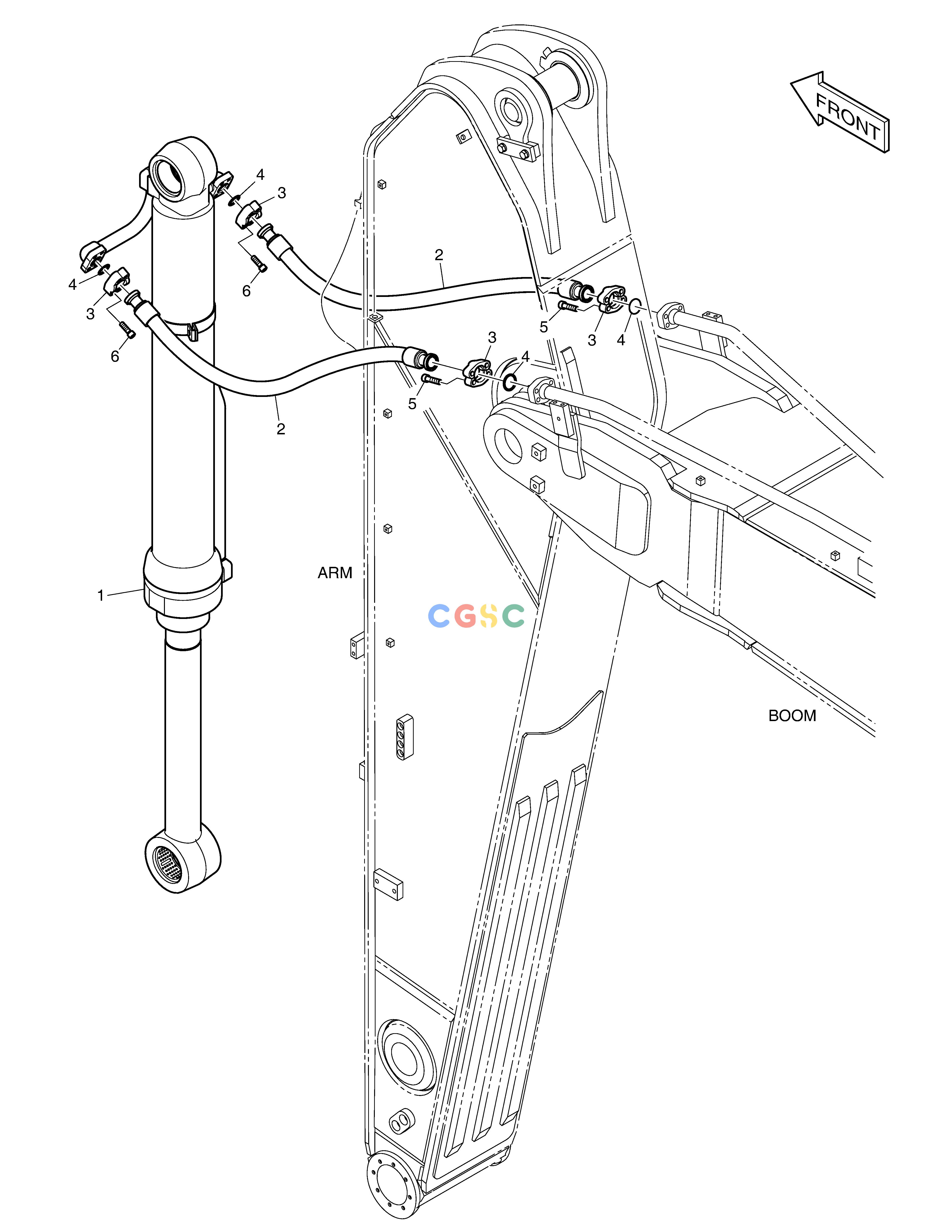 斗山零件查询ARM PIPING DX530LC-5(S/N:10001~10006) Doosan parts catalog online