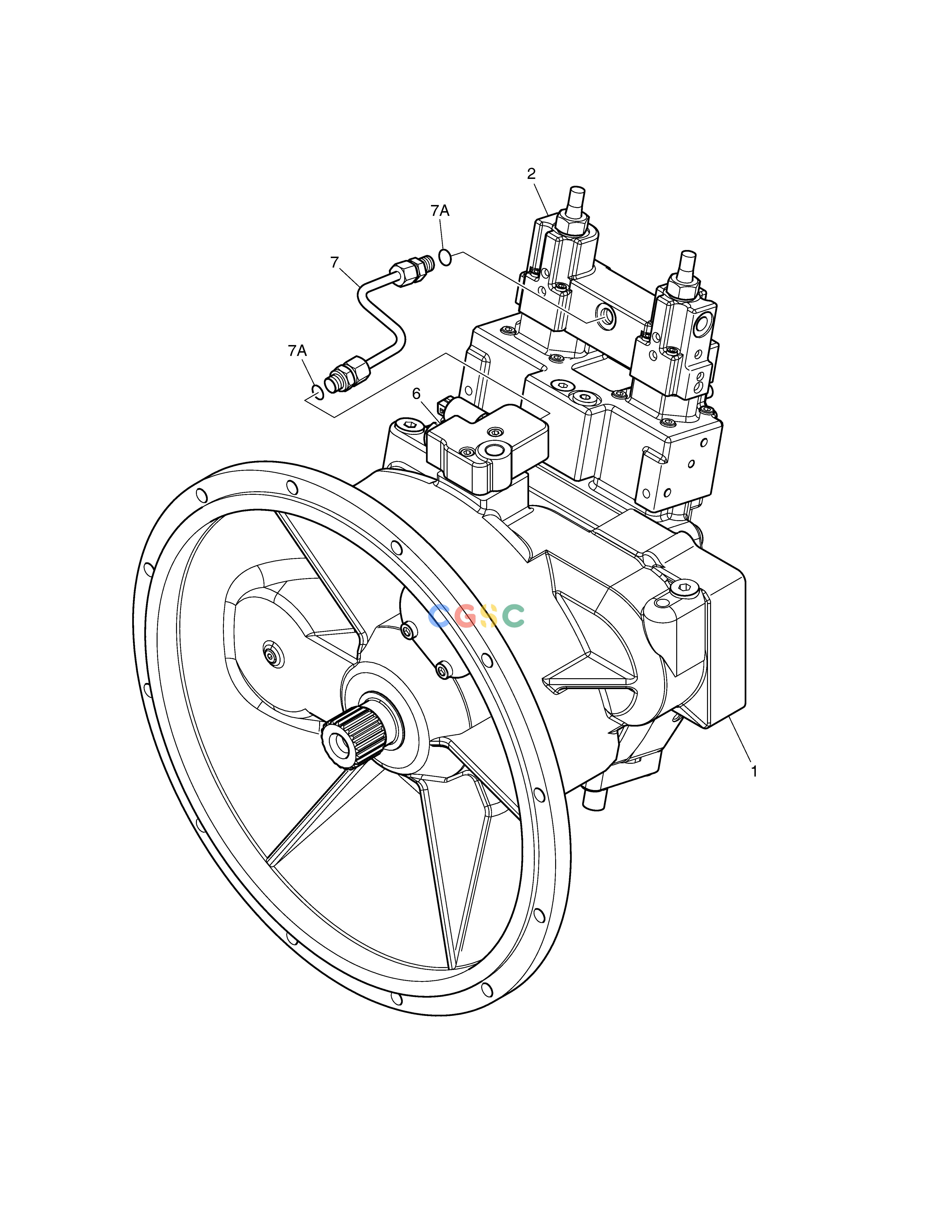 斗山零件查询MAIN PUMP DX530LC-5(S/N:10001~10006) Doosan parts catalog online