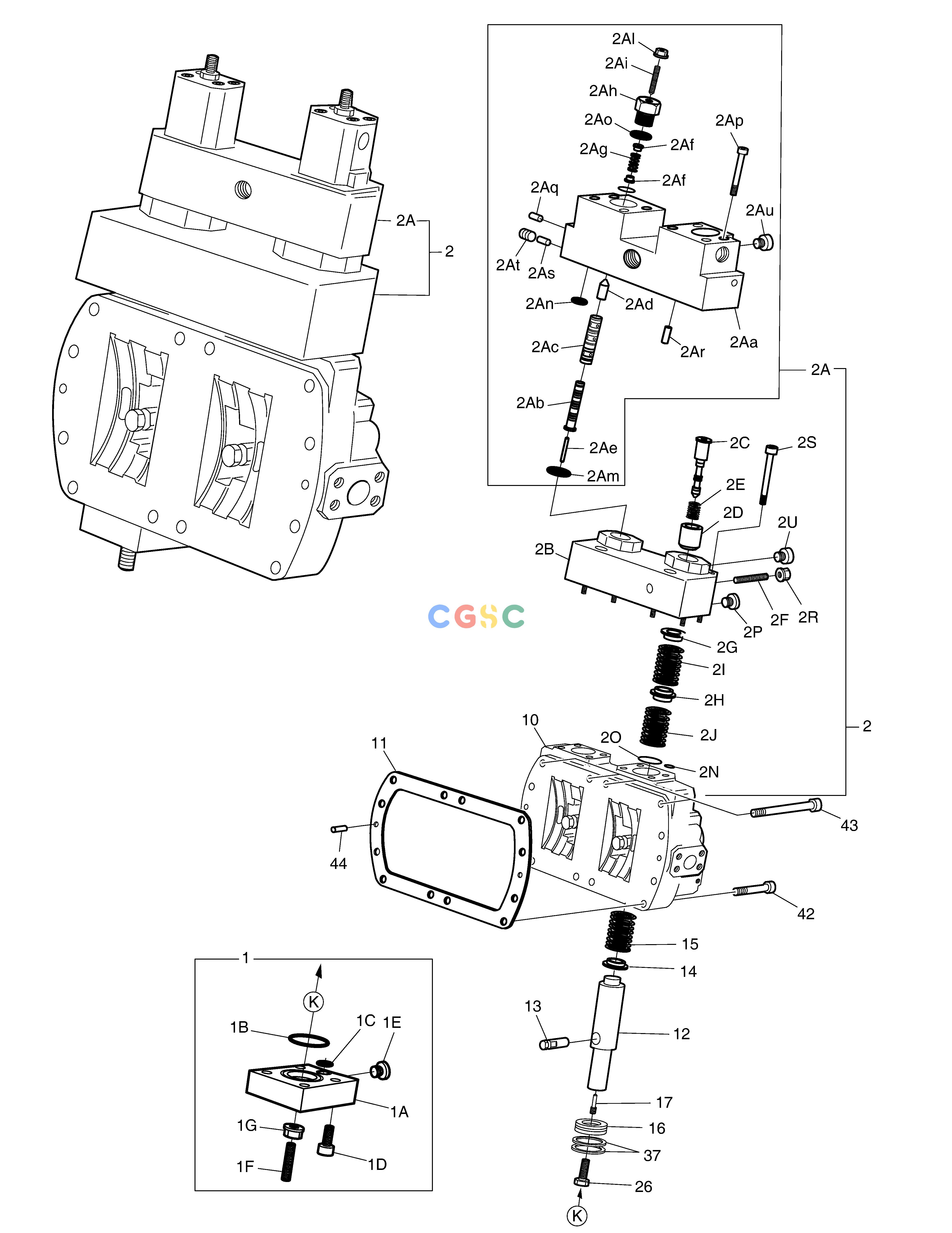 斗山零件查询MAIN PUMP - CONTROL DX530LC-5(S/N:10001~10006) Doosan parts catalog online