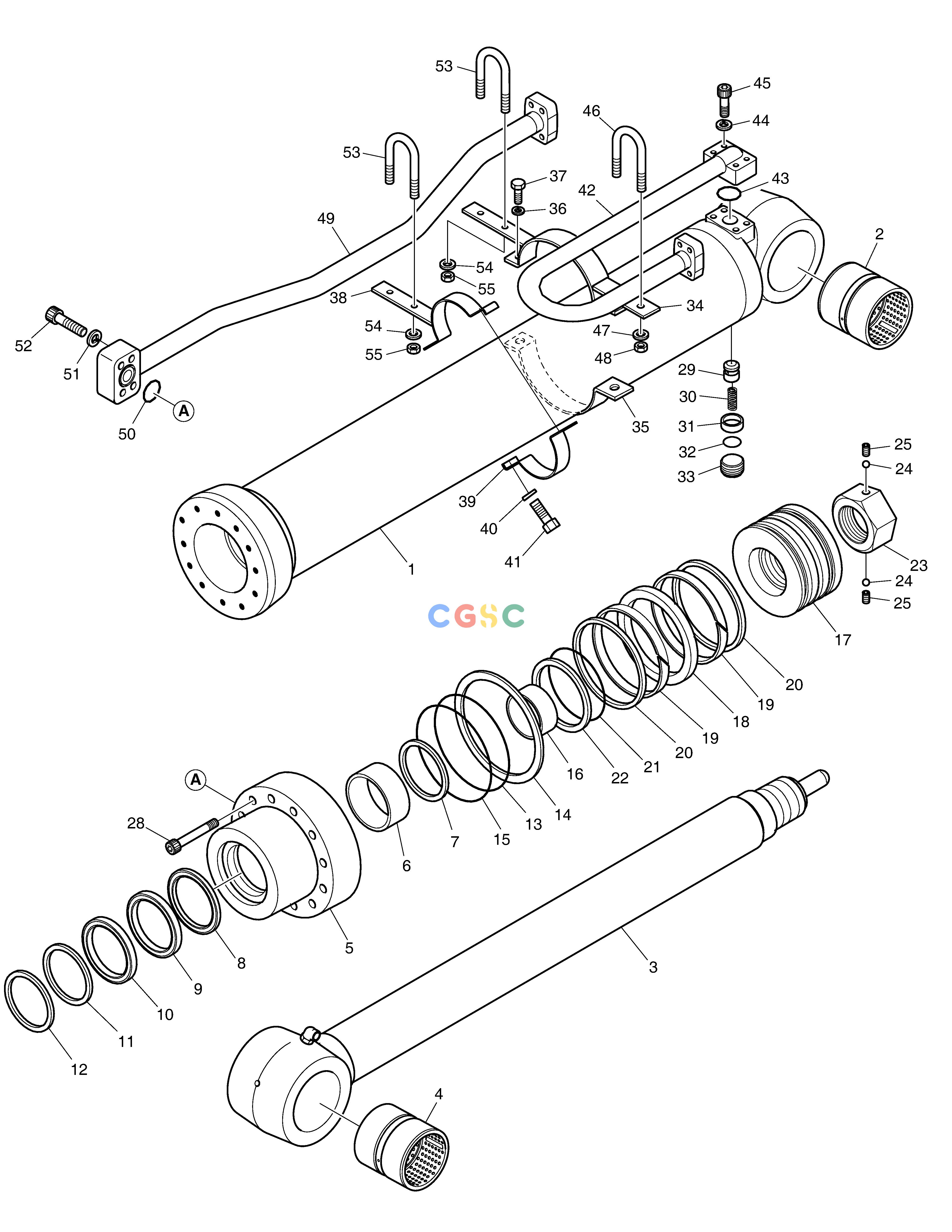 斗山零件查询ARM CYLINDER DX530LC-5(S/N:10001~10006) Doosan parts catalog online
