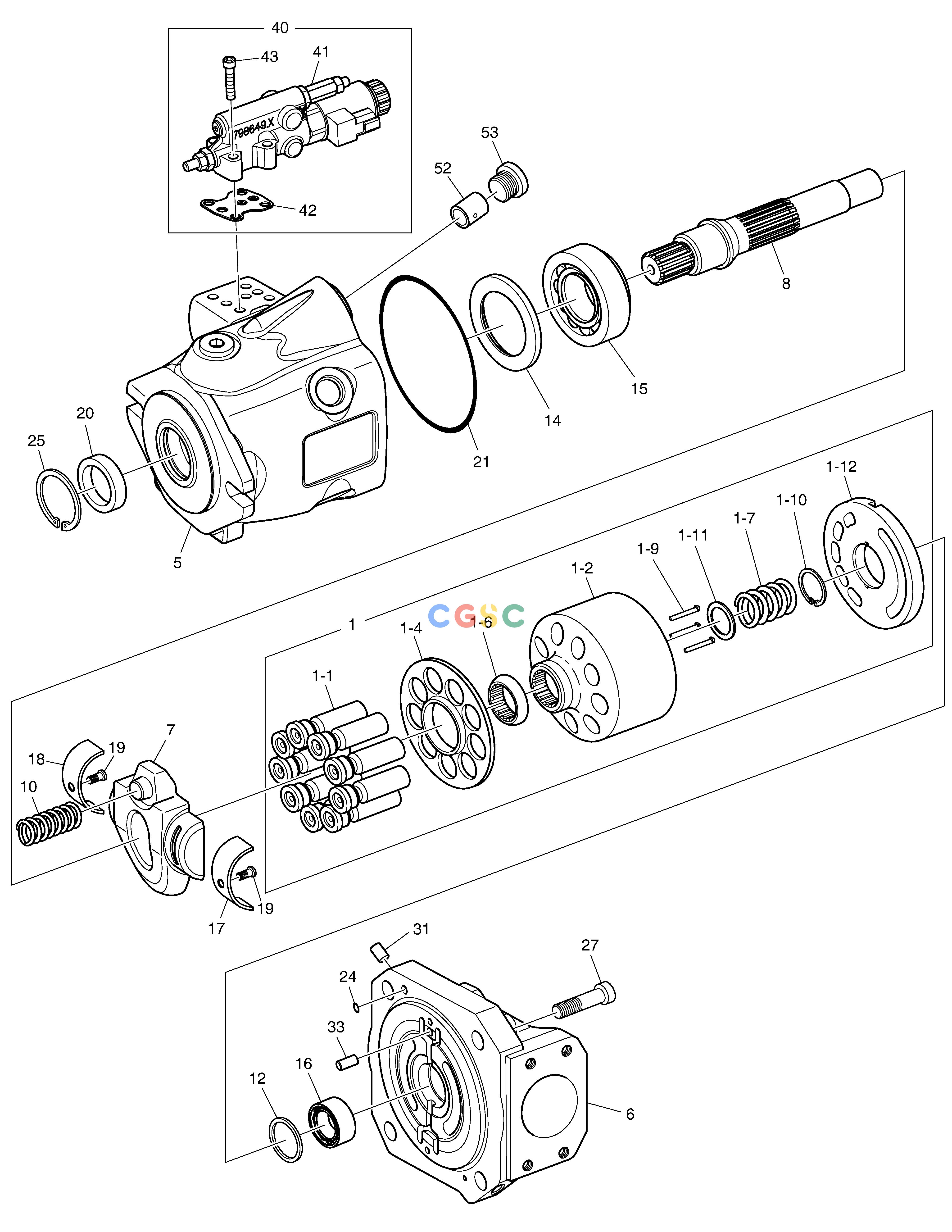 斗山零件查询PUMP - FAN DRIVE DX530LC-5(S/N:10001~10006) Doosan parts catalog online