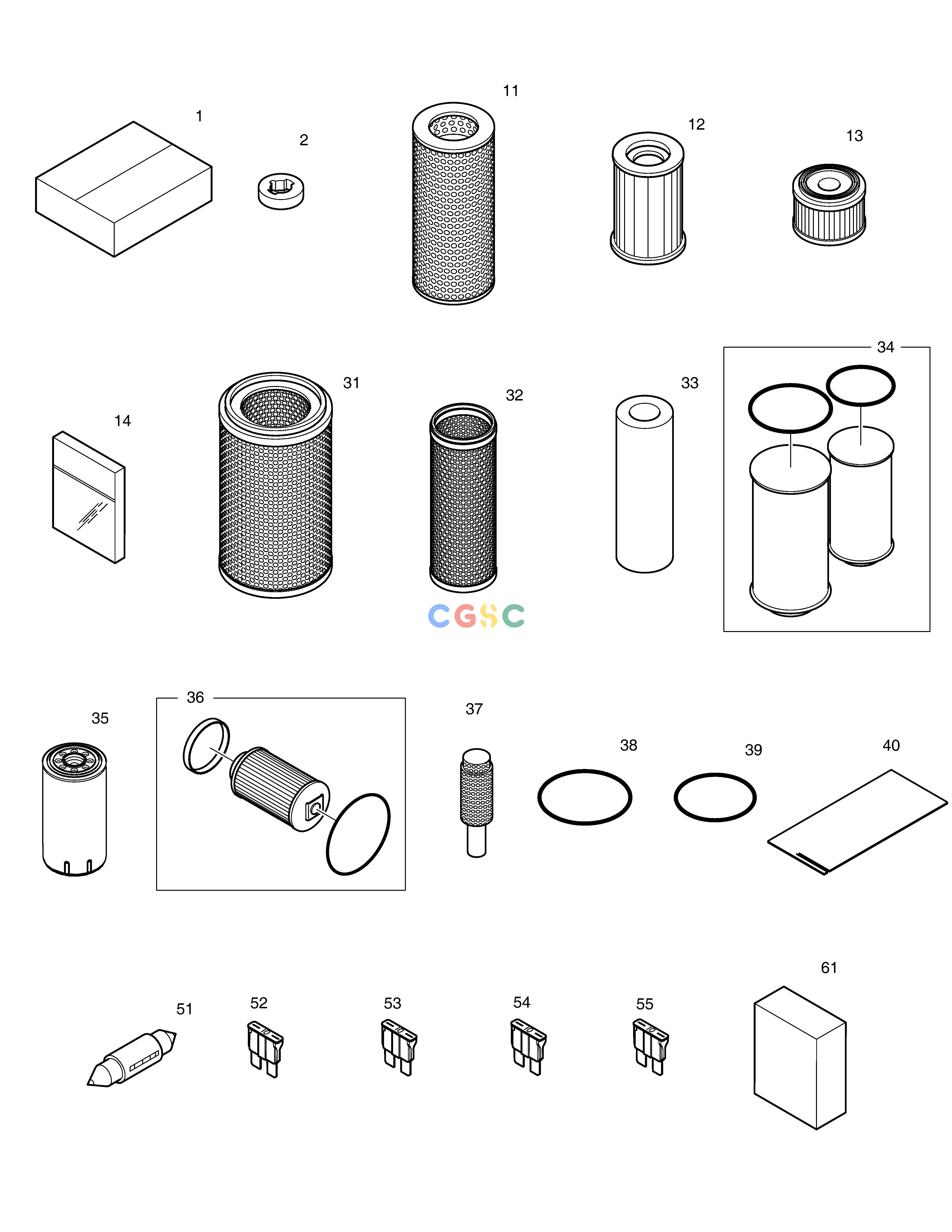 斗山零件查询SPARE PARTS DX530LC-5(S/N:10001~10006) Doosan parts catalog online