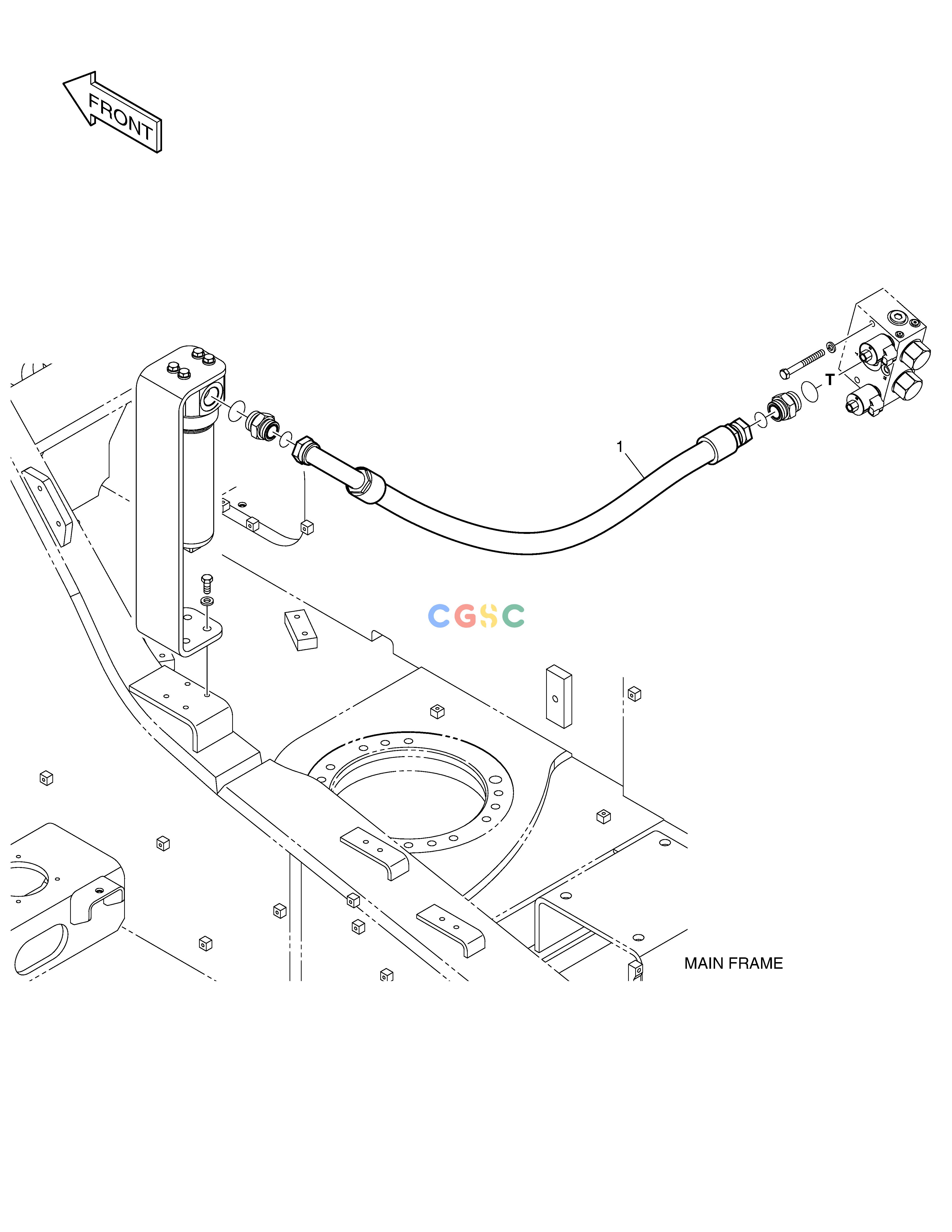 斗山零件查询TWO WAY PIPING - WITH FILTER DX530LC-5(S/N:10001~10006) Doosan parts catalog online
