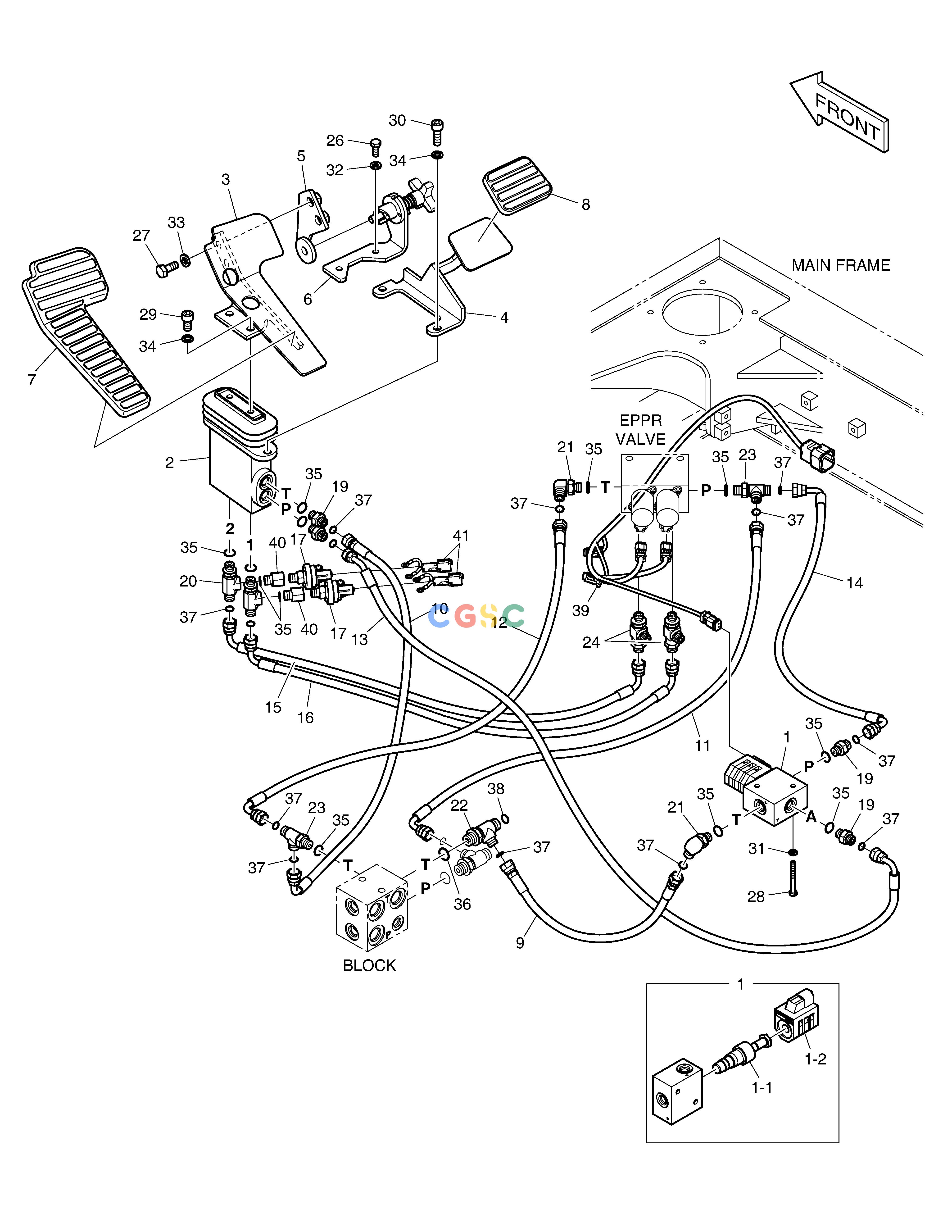 斗山零件查询PILOT PIPING - TWO WAY(WITH PEDAL) DX530LC-5(S/N:10001~10006) Doosan parts catalog online