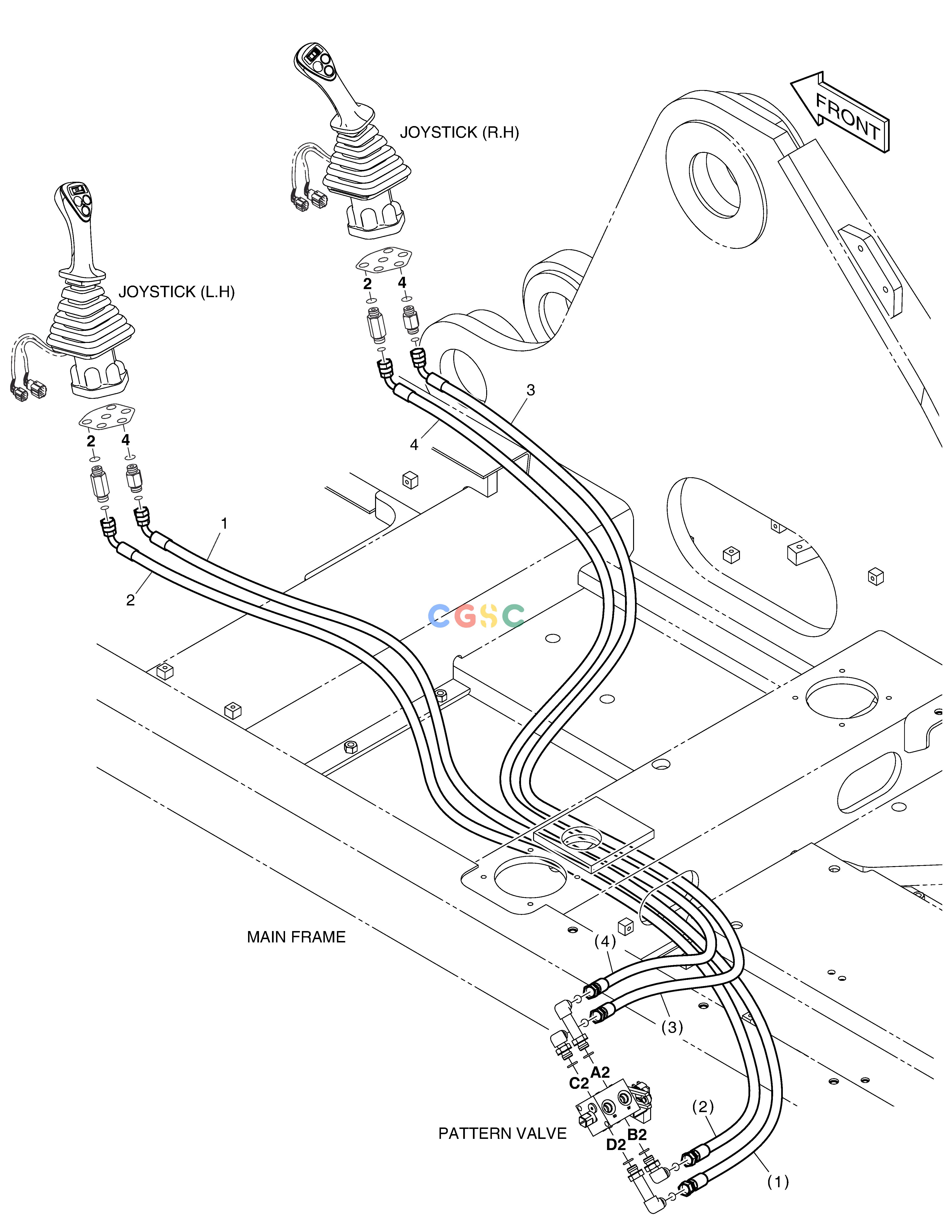 斗山零件查询PILOT PIPING - PATTERN CHANGE(2) DX530LC-5(S/N:10001~10006) Doosan parts catalog online