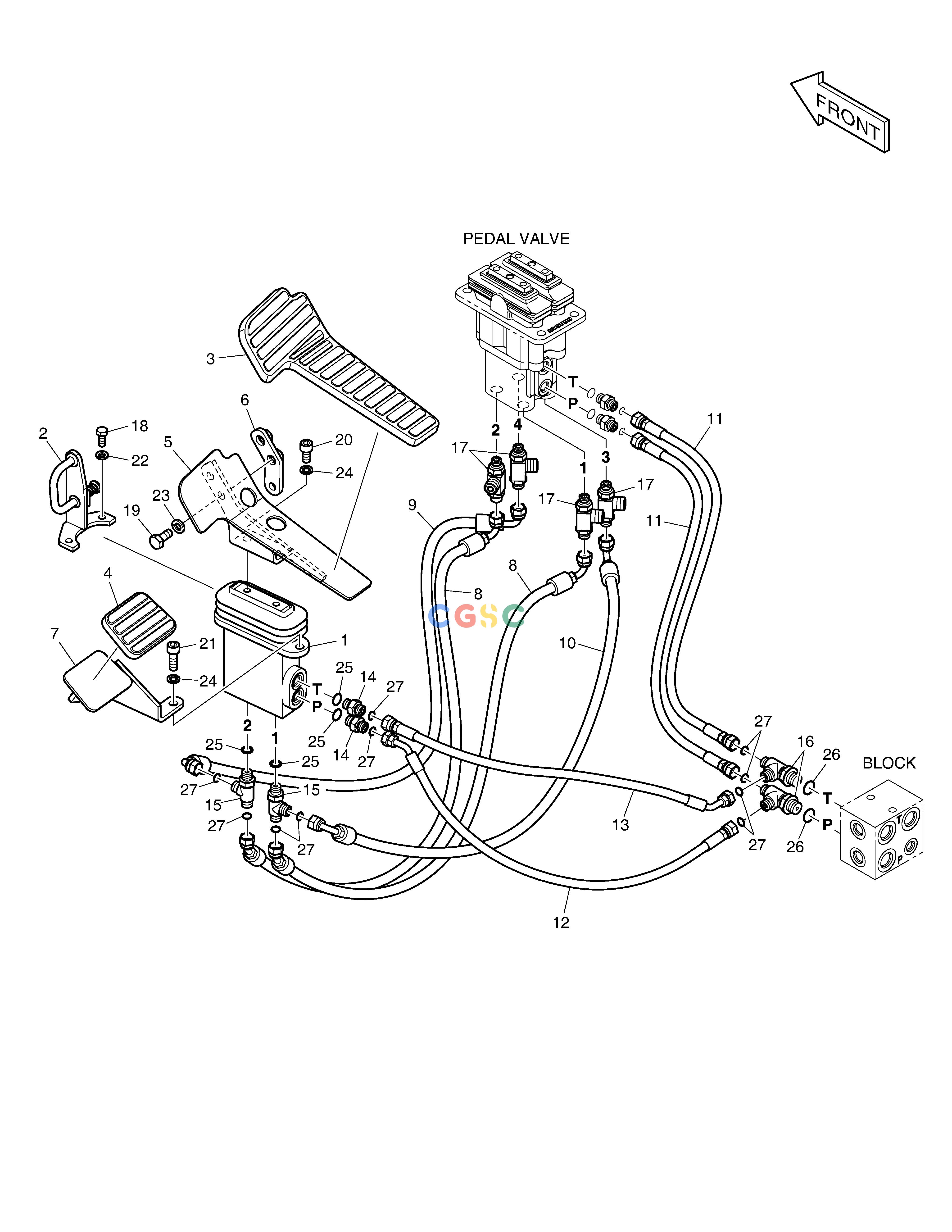 斗山零件查询PILOT PIPING - STRAIGHT TRAVEL DX530LC-5(S/N:10001~10006) Doosan parts catalog online