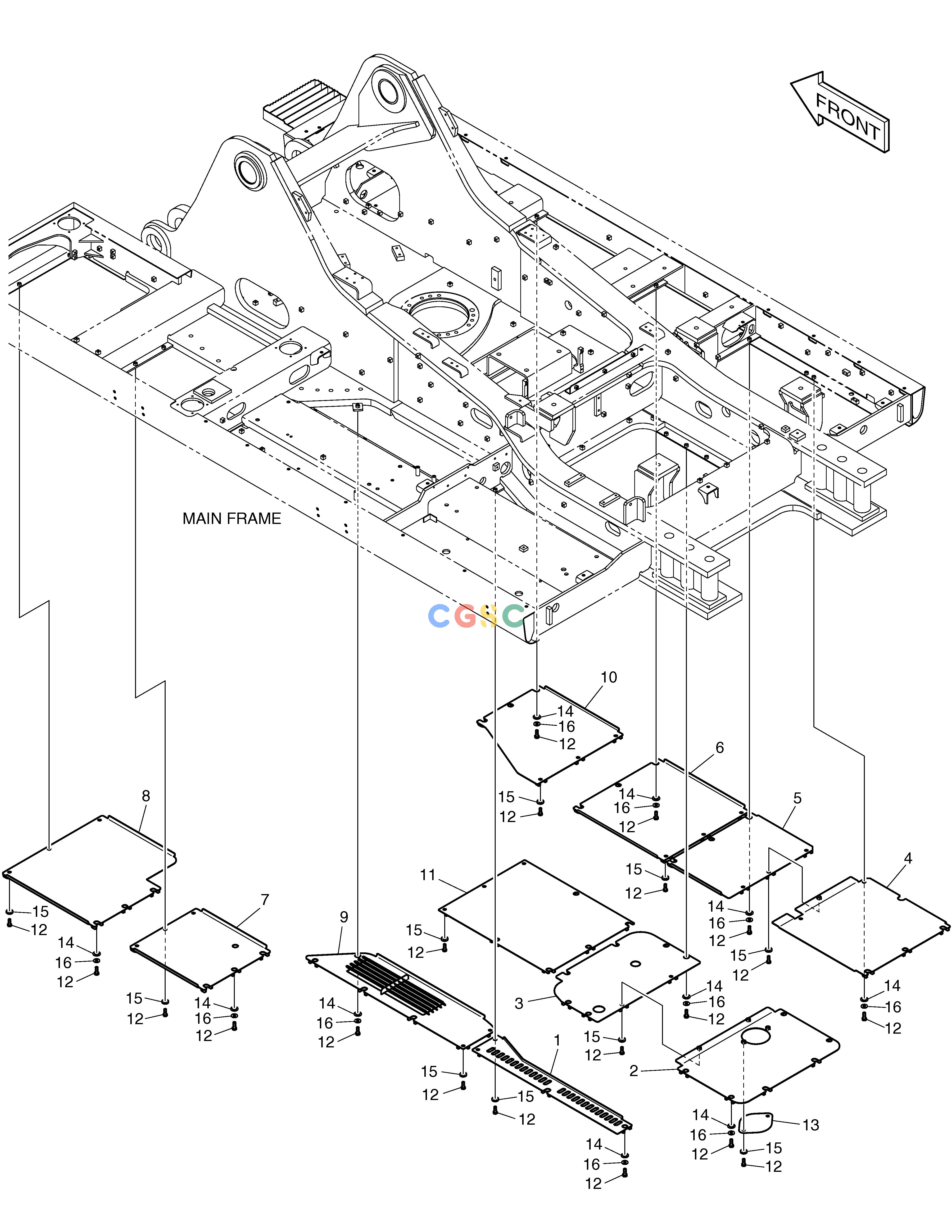 斗山零件查询UNDER COVER - HEAVY DUTY DX530LC-5(S/N:10001~10006) Doosan parts catalog online