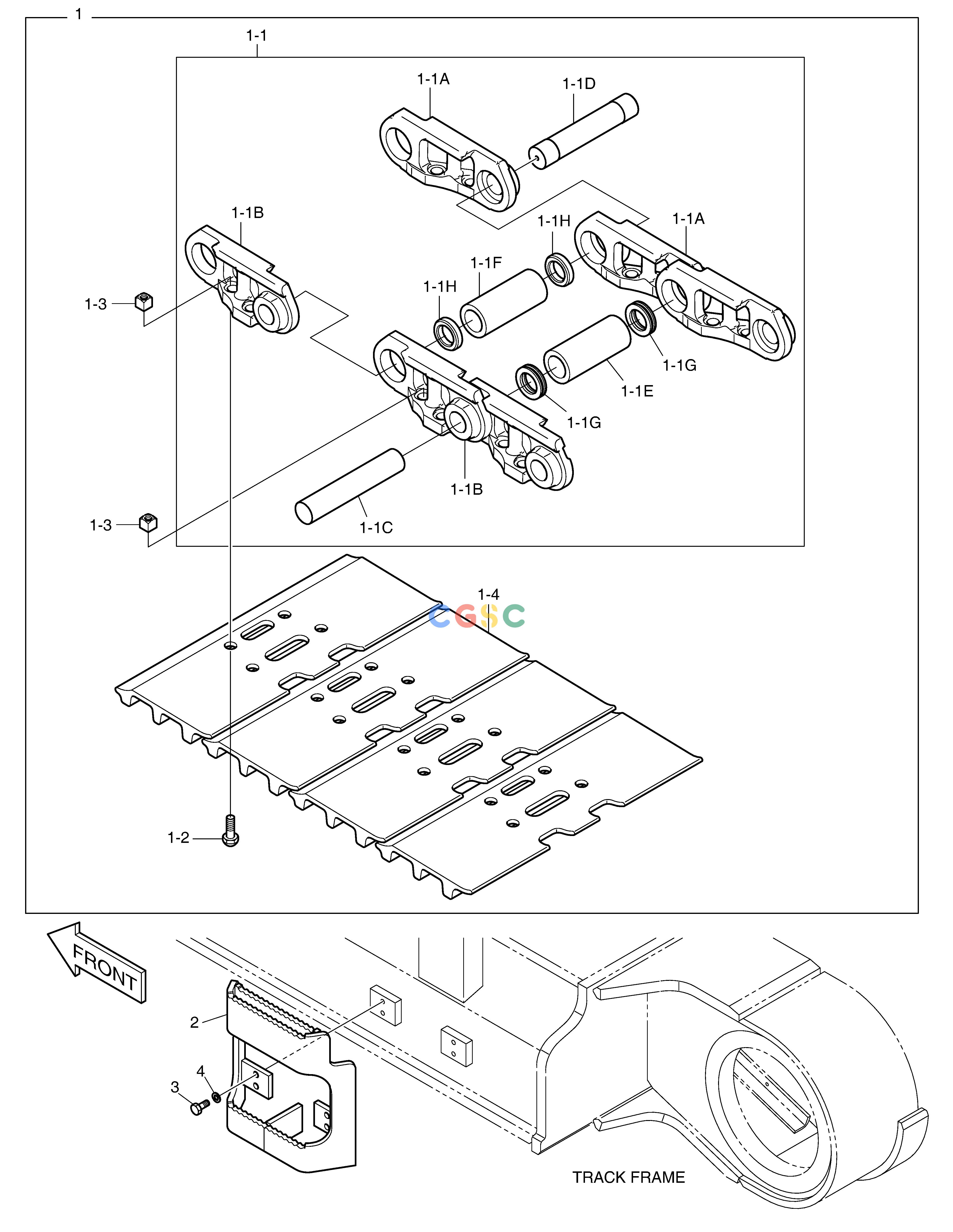 斗山零件查询TRACK SHOE ASS'Y - 600G DX530LC-5(S/N:10001~10006) Doosan parts catalog online