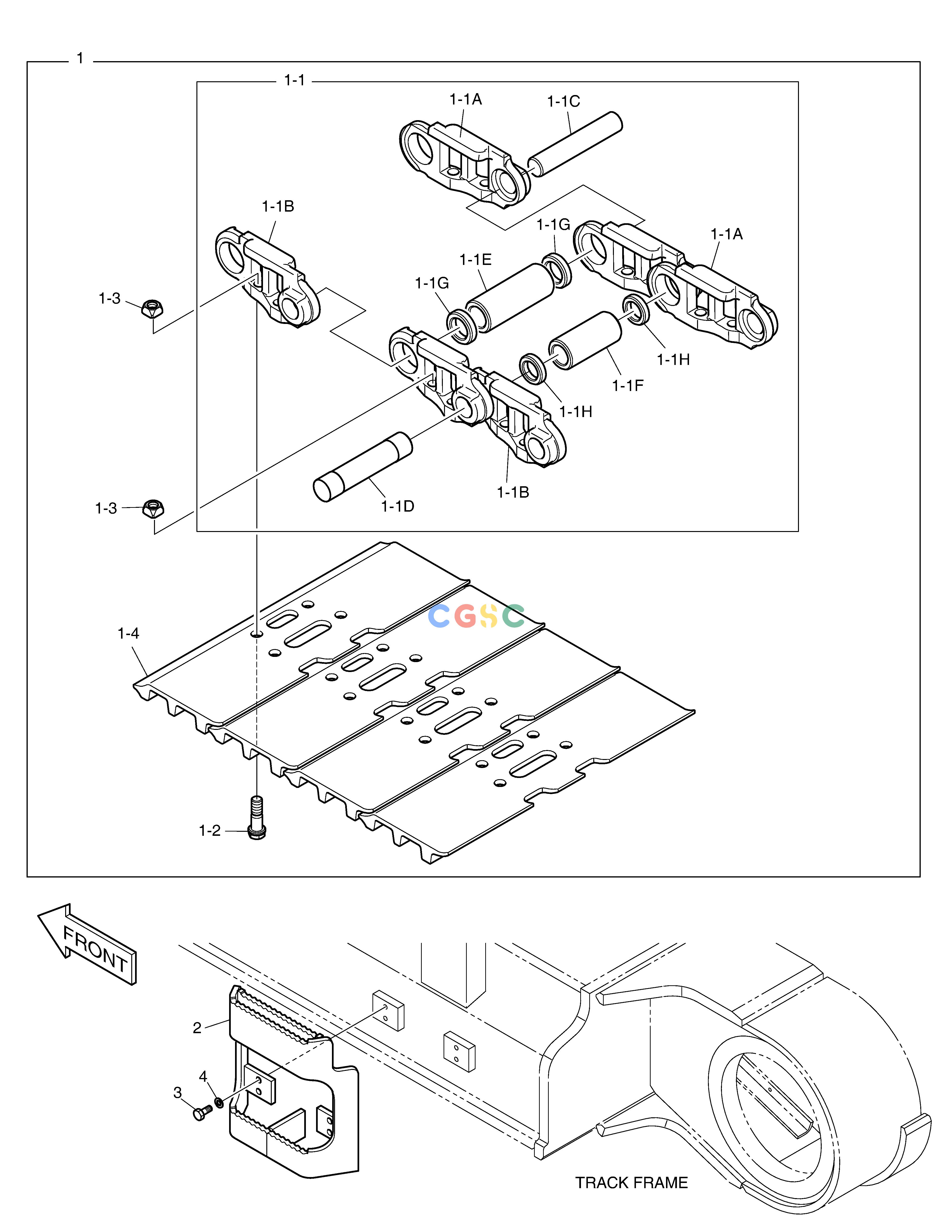 斗山零件查询TRACK SHOE ASS'Y - 800G DX530LC-5(S/N:10001~10006) Doosan parts catalog online