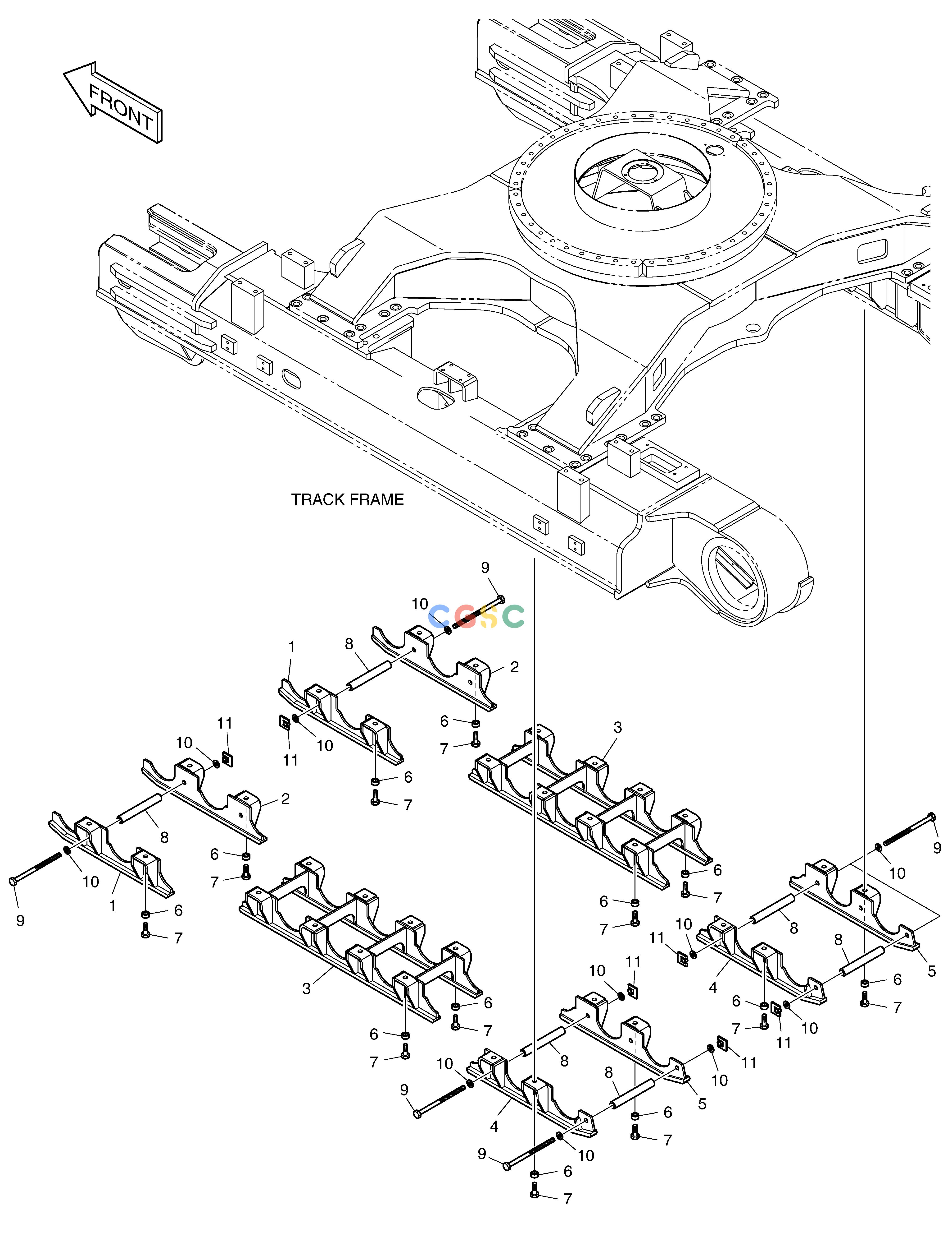 斗山零件查询TRACK GUARD - FULL DX530LC-5(S/N:10001~10006) Doosan parts catalog online