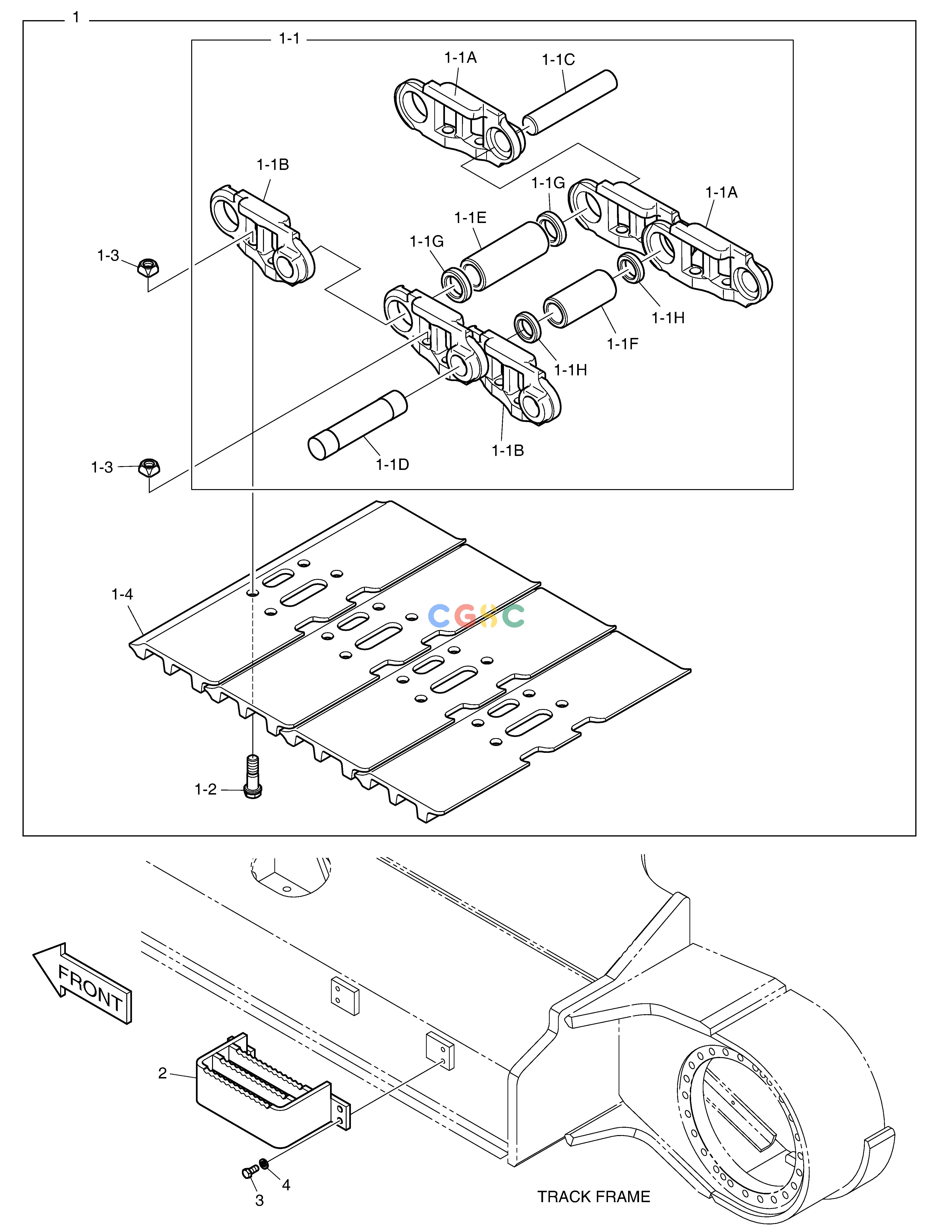 斗山零件查询TRACK SHOE - 900G(FIXED TRACK) DX530LC-5(S/N:10001~10006) Doosan parts catalog online