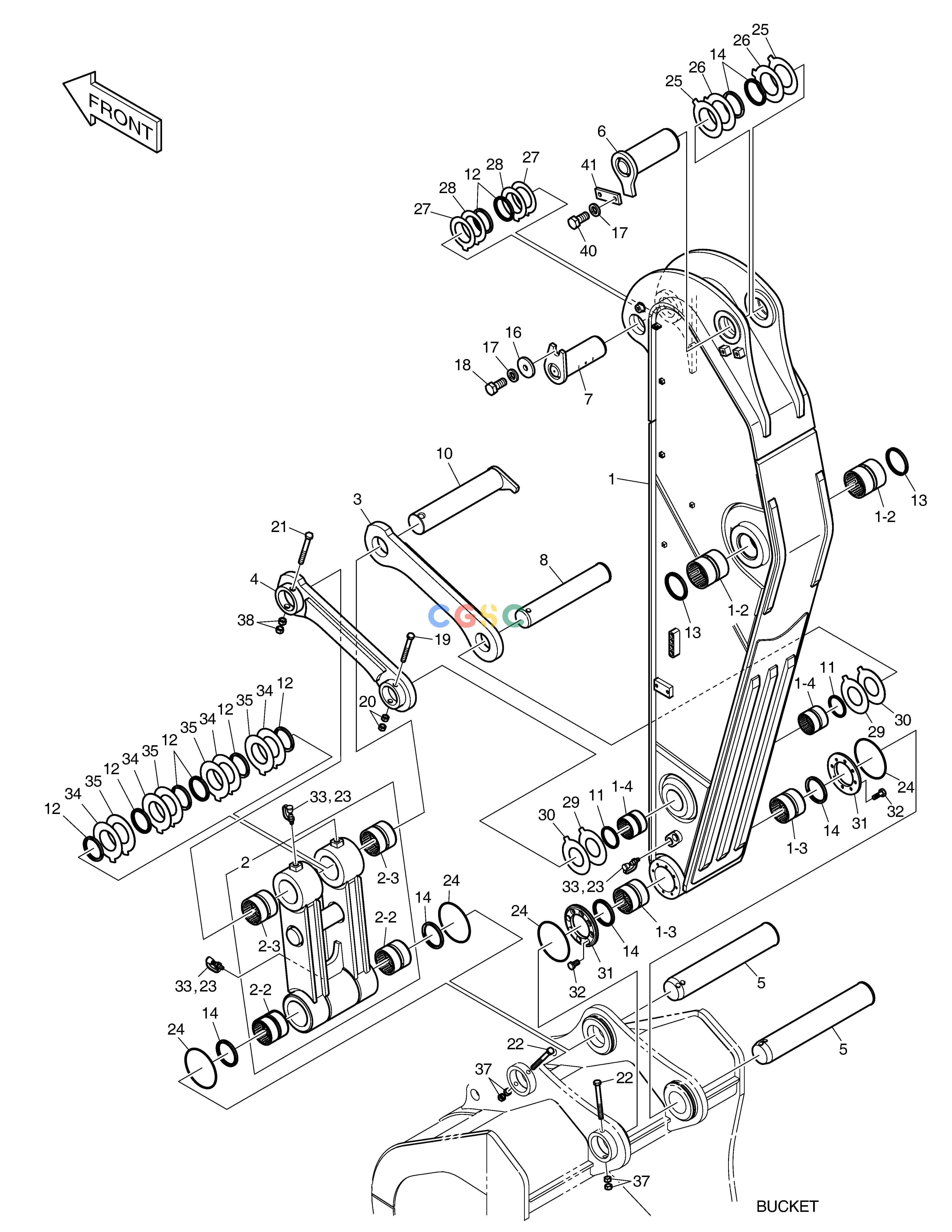 斗山零件查询ARM - 2.4m DX530LC-5(S/N:10001~10006) Doosan parts catalog online
