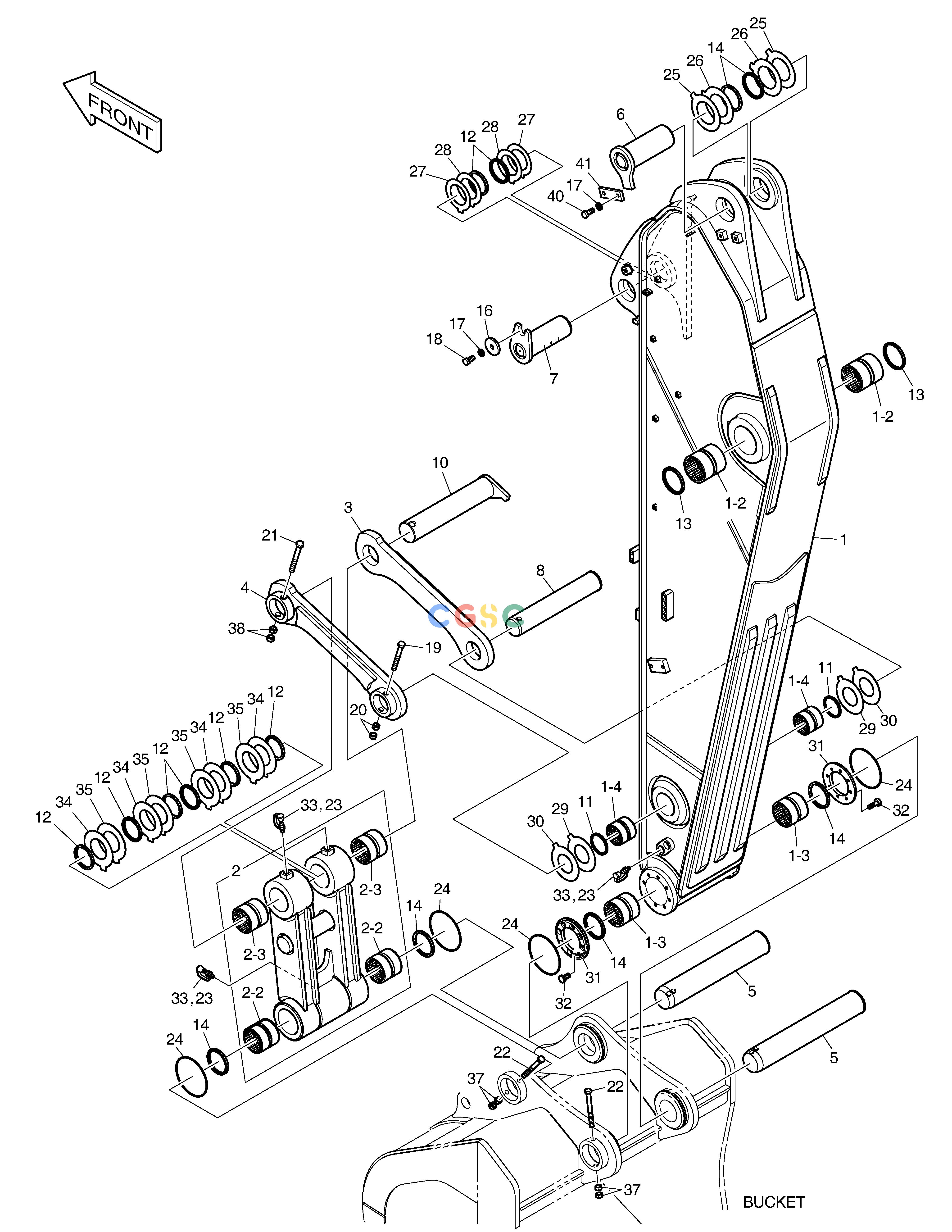 斗山零件查询ARM - 2.9m DX530LC-5(S/N:10001~10006) Doosan parts catalog online