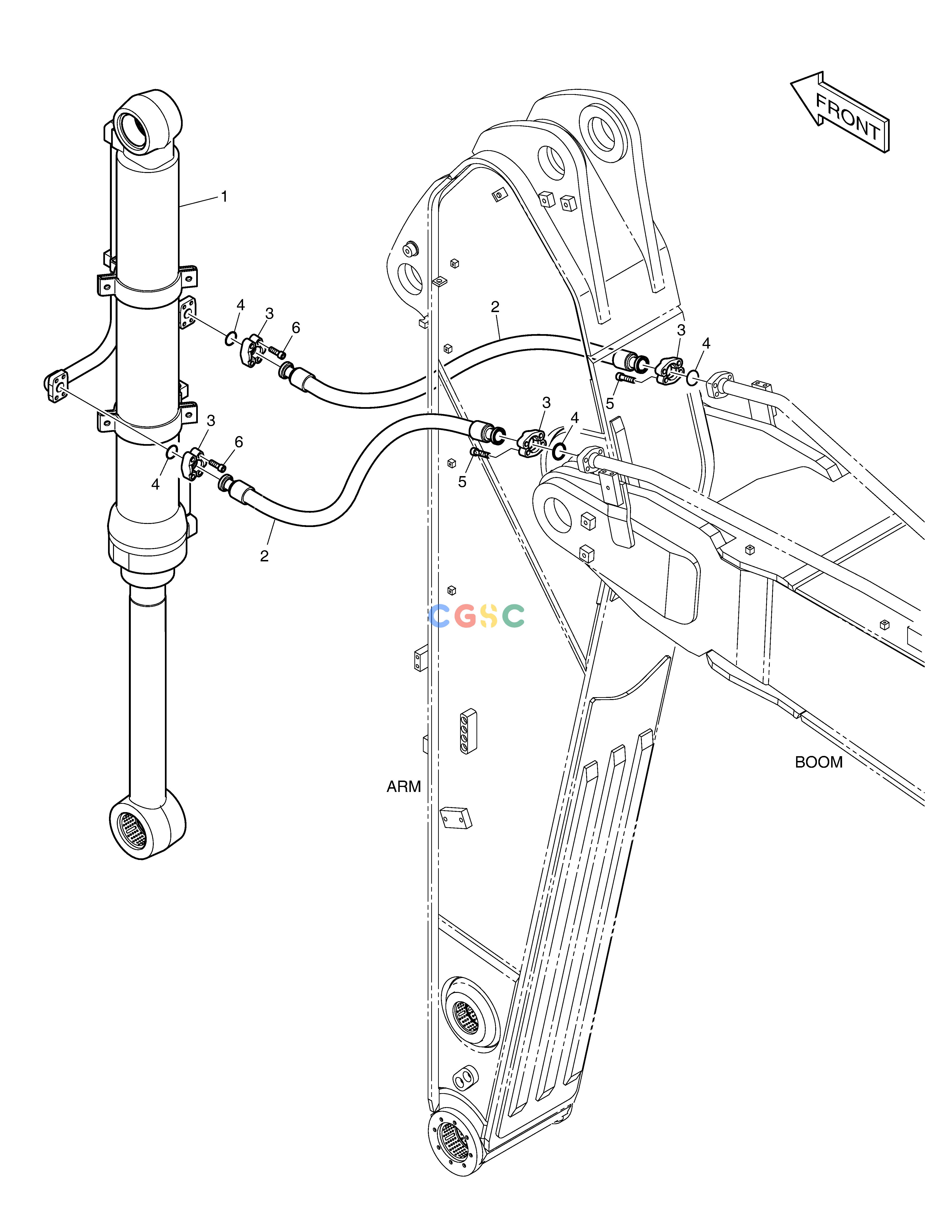 斗山零件查询ARM PIPING - ARM 2.9m DX530LC-5(S/N:10001~10006) Doosan parts catalog online