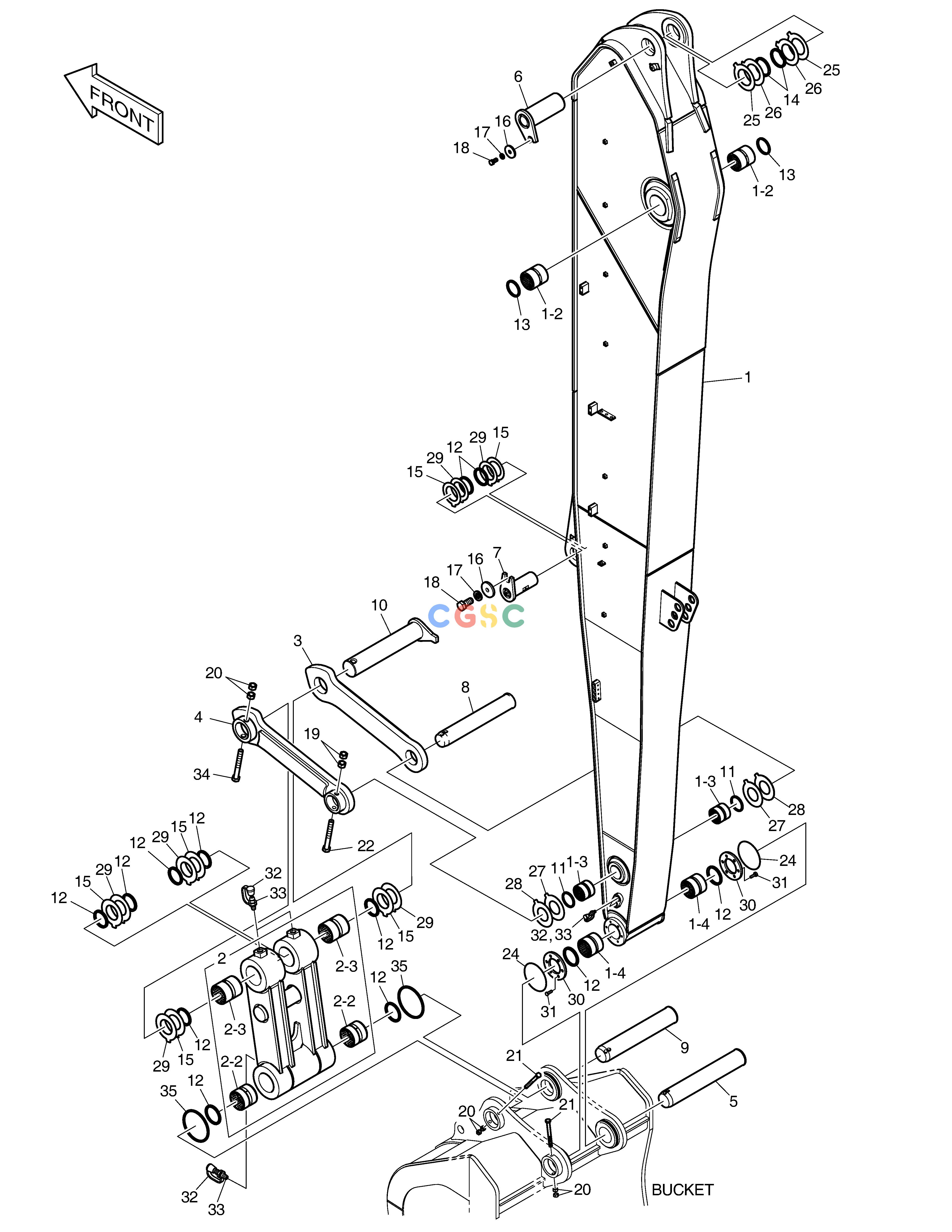 斗山零件查询ARM - 6m DX530LC-5(S/N:10001~10006) Doosan parts catalog online