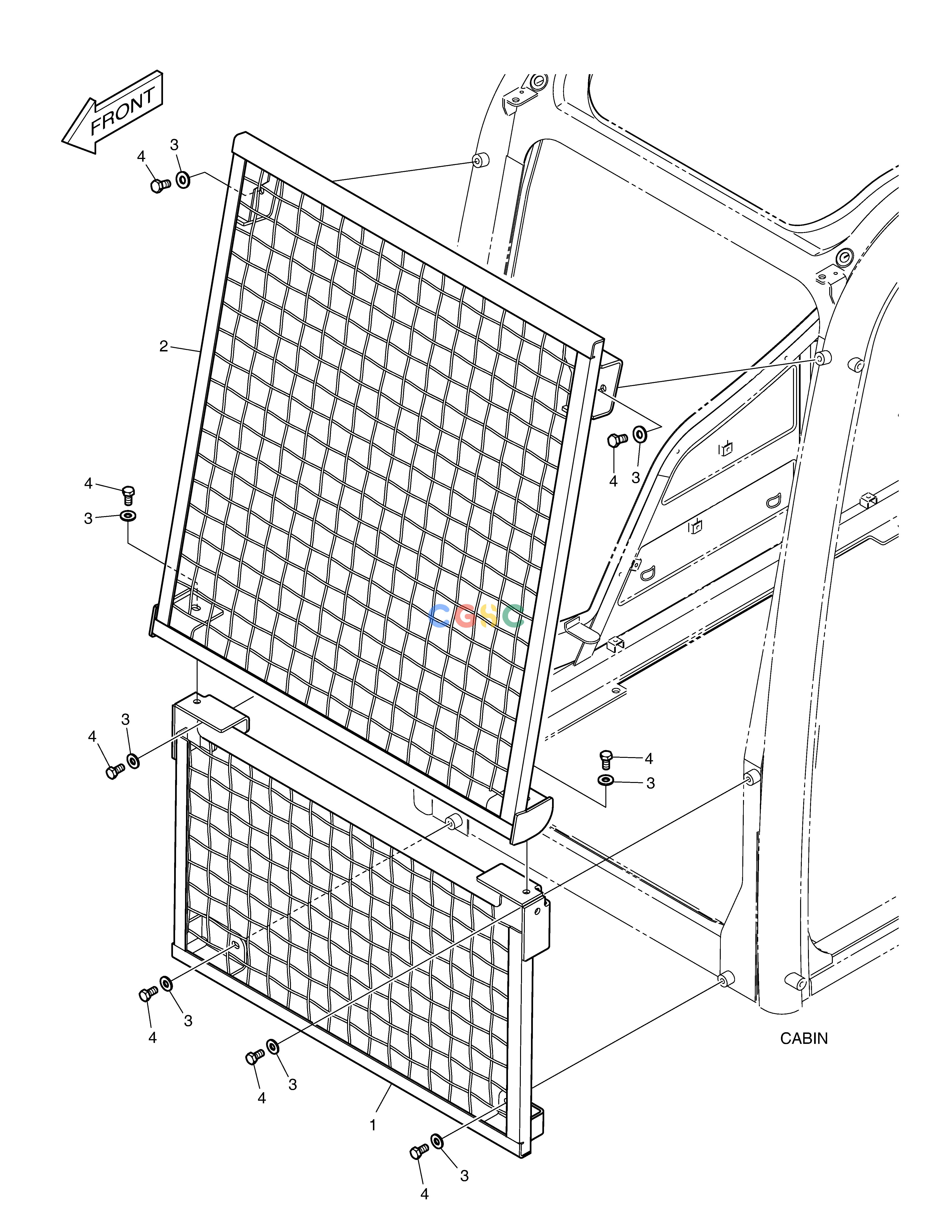 斗山零件查询WINDOW GUARD DX530LC-5(S/N:10001~10006) Doosan parts catalog online