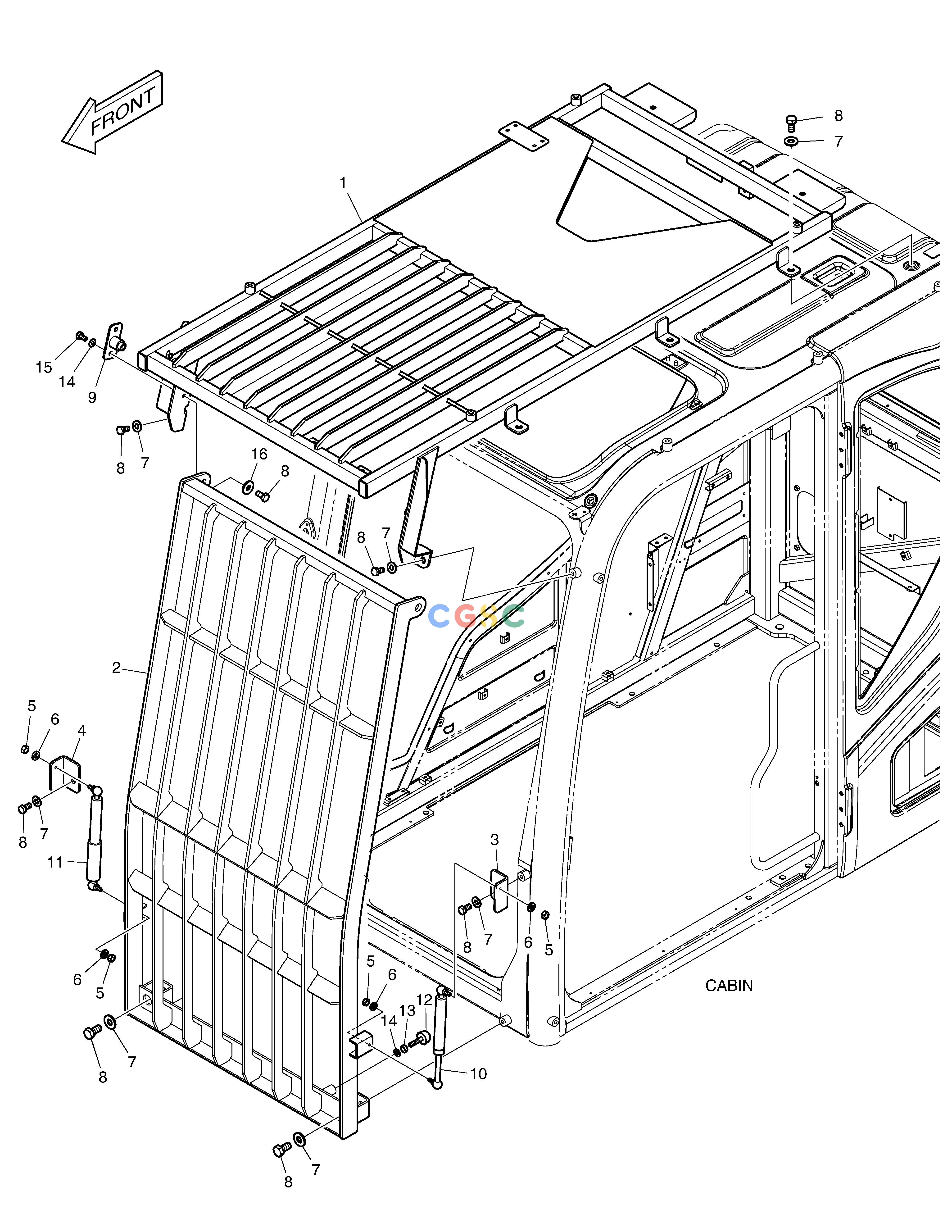 斗山零件查询FOGS GUARD DX530LC-5(S/N:10001~10006) Doosan parts catalog online