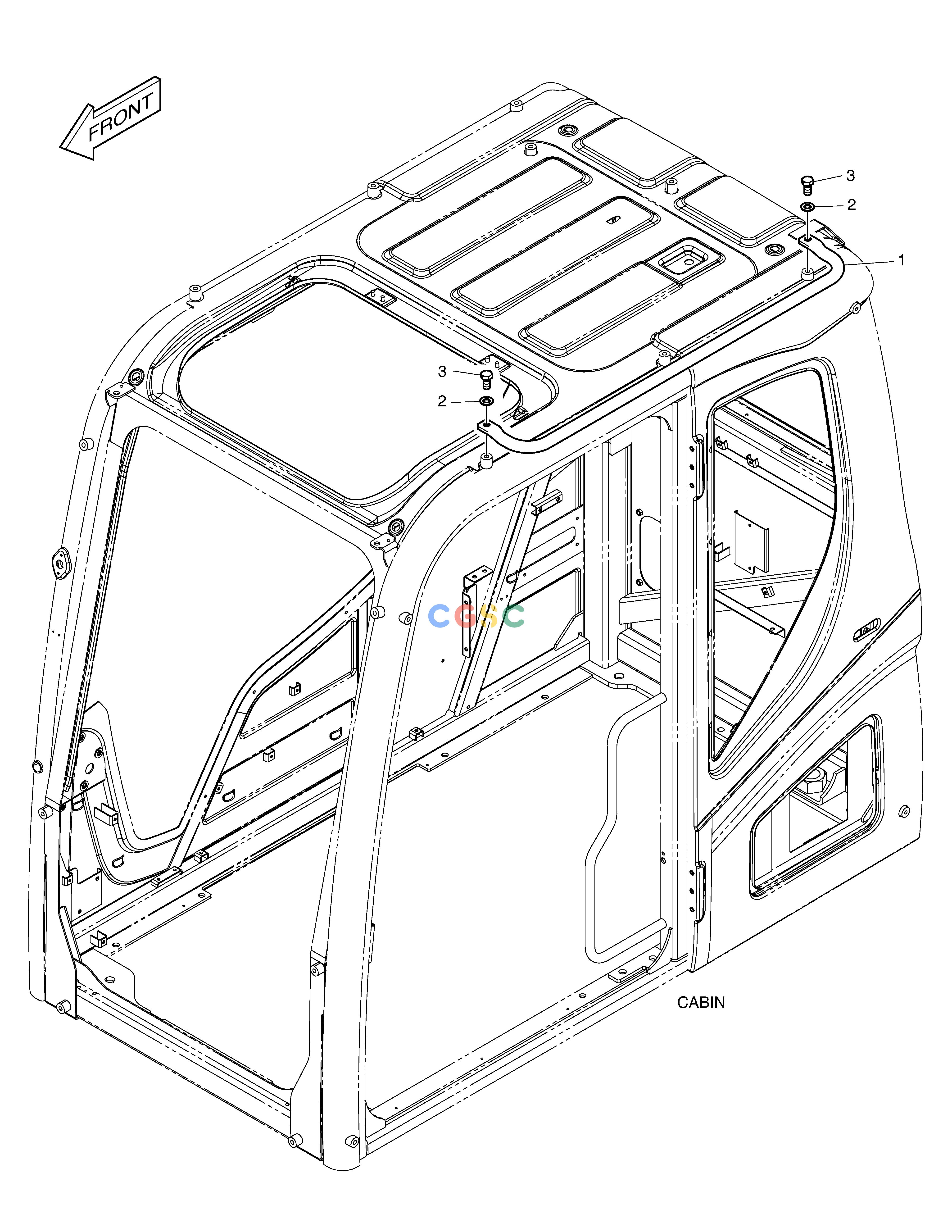 斗山零件查询HANDLE - ROOF(FOGS) DX530LC-5(S/N:10001~10006) Doosan parts catalog online
