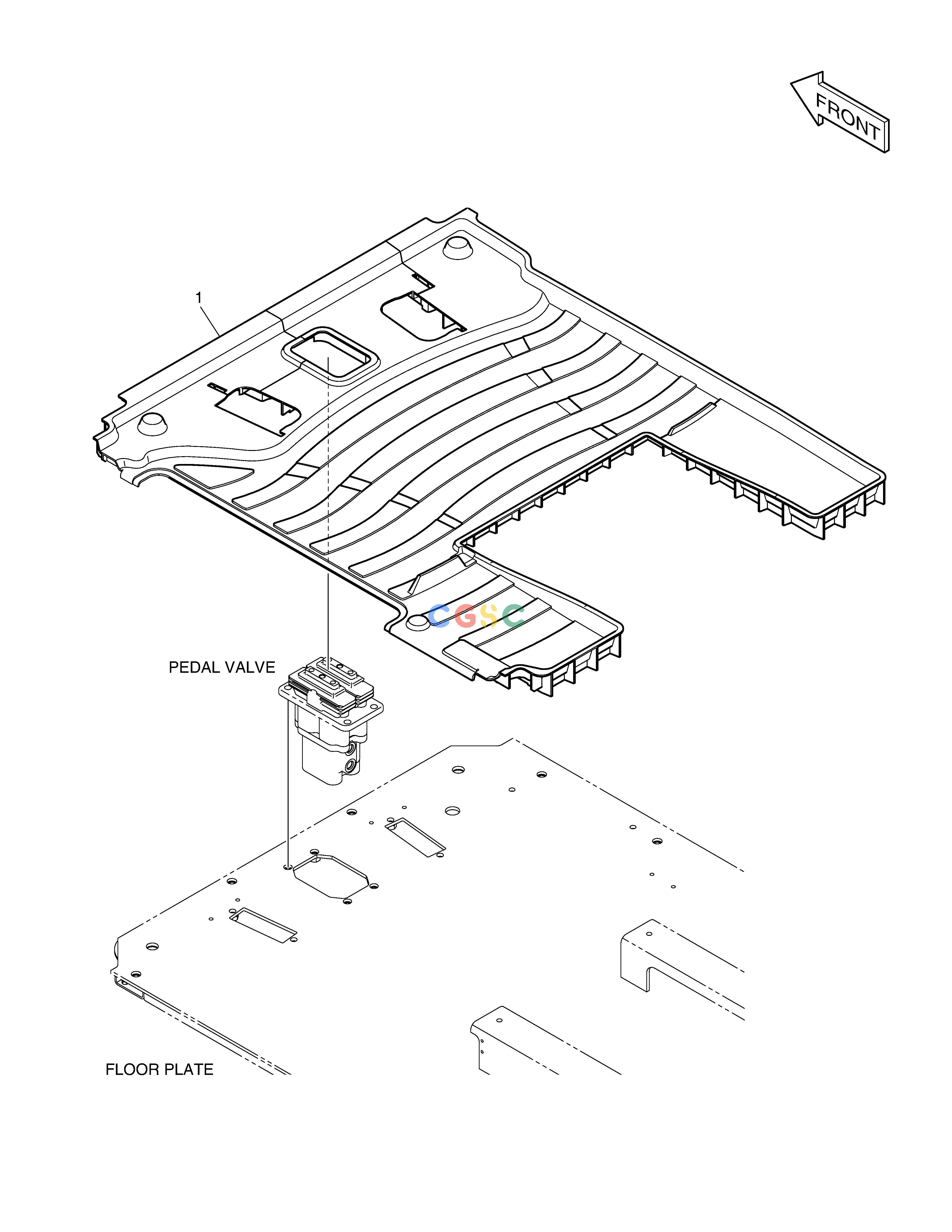 斗山零件查询FLOOR MAT - TWO PEDAL DX530LC-5(S/N:10001~10006) Doosan parts catalog online