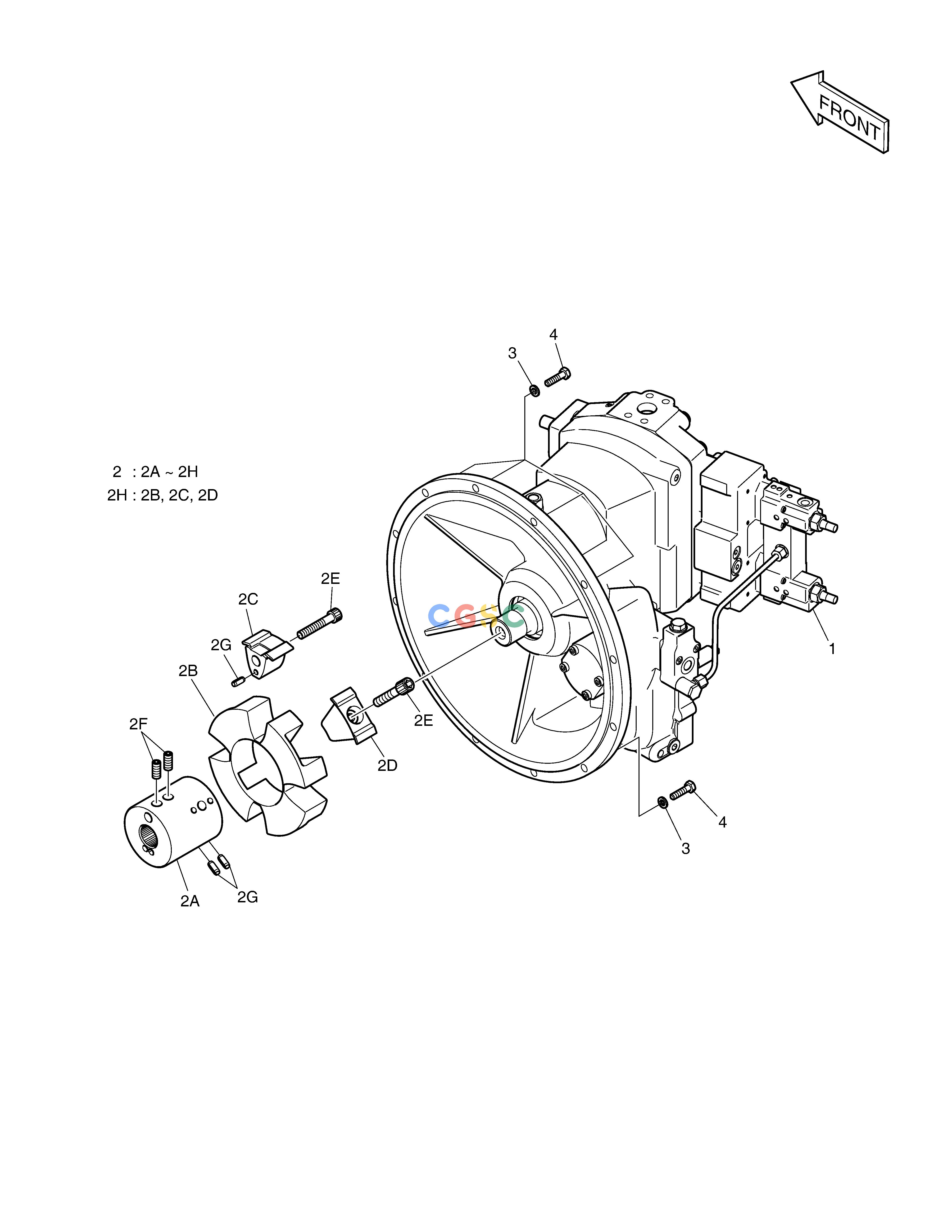 斗山零件查询PUMP MOUNTING DX360LCA(S/N:5950~) Doosan parts catalog online
