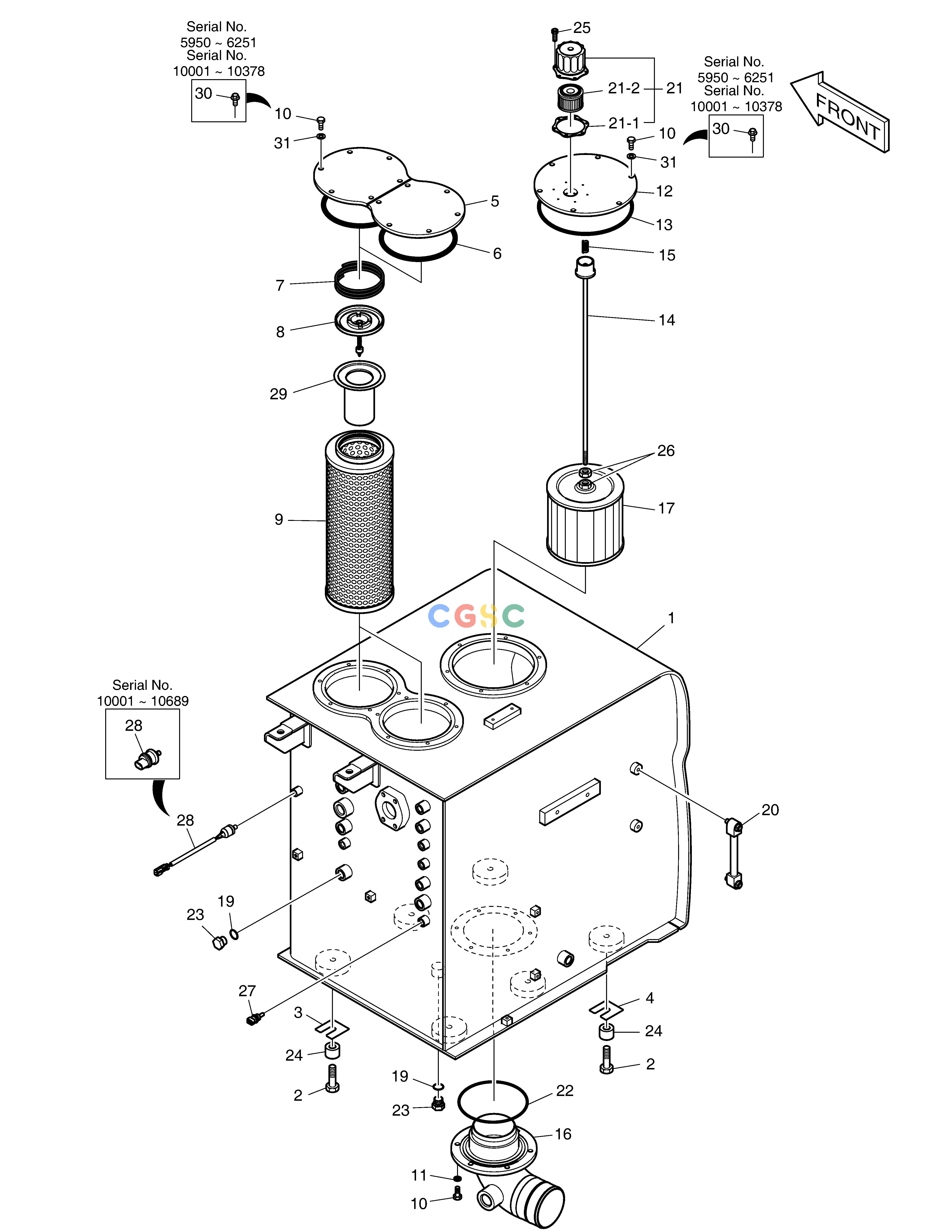 斗山零件查询OIL TANK DX360LCA(S/N:5950~) Doosan parts catalog online