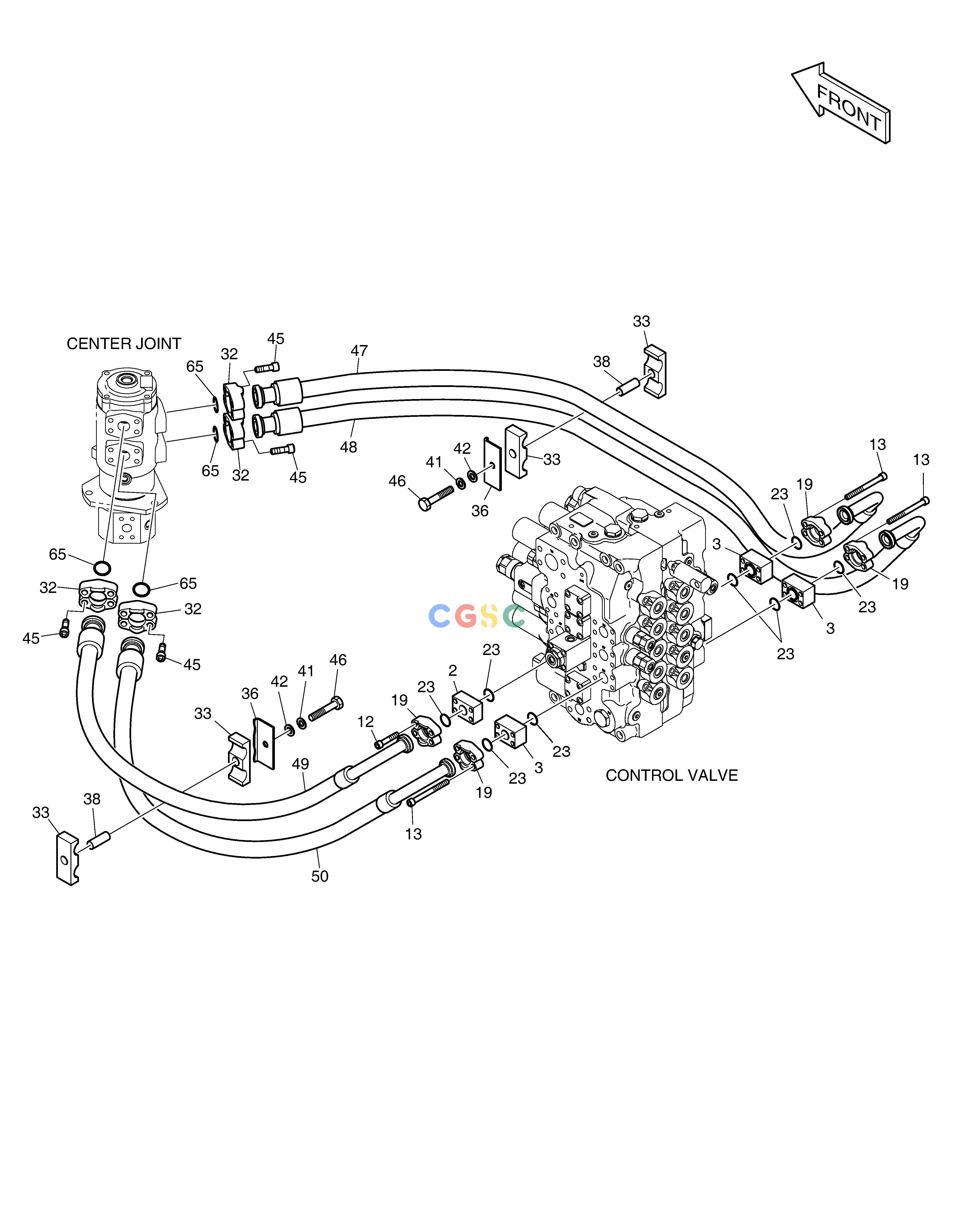 斗山零件查询MAIN PIPING(5) - TRAVEL DX360LCA(S/N:5950~) Doosan parts catalog online