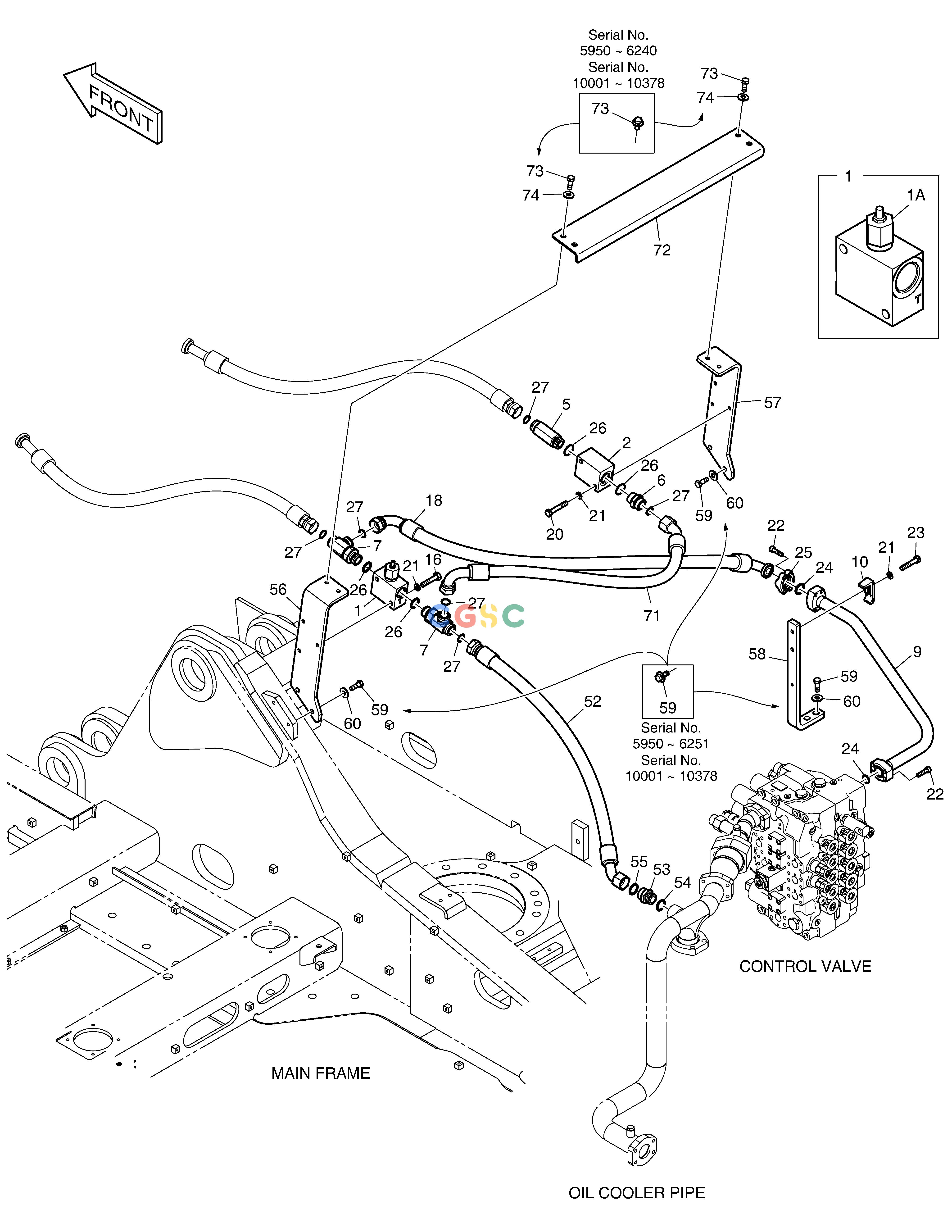 斗山零件查询MAIN PIPING - ONE WAY DX360LCA(S/N:5950~) Doosan parts catalog online