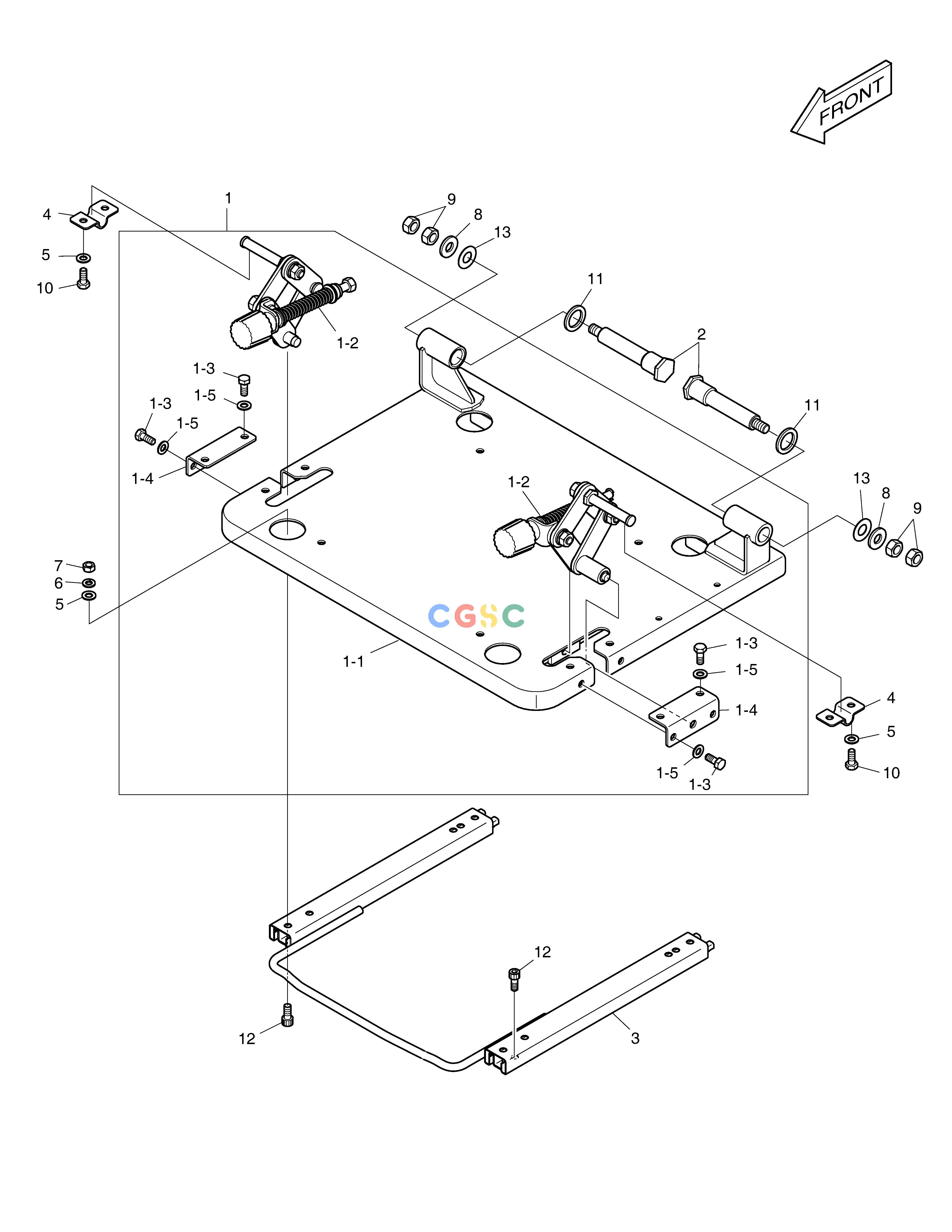 斗山零件查询SEAT SLIDING PLATE DX360LCA(S/N:5950~) Doosan parts catalog online