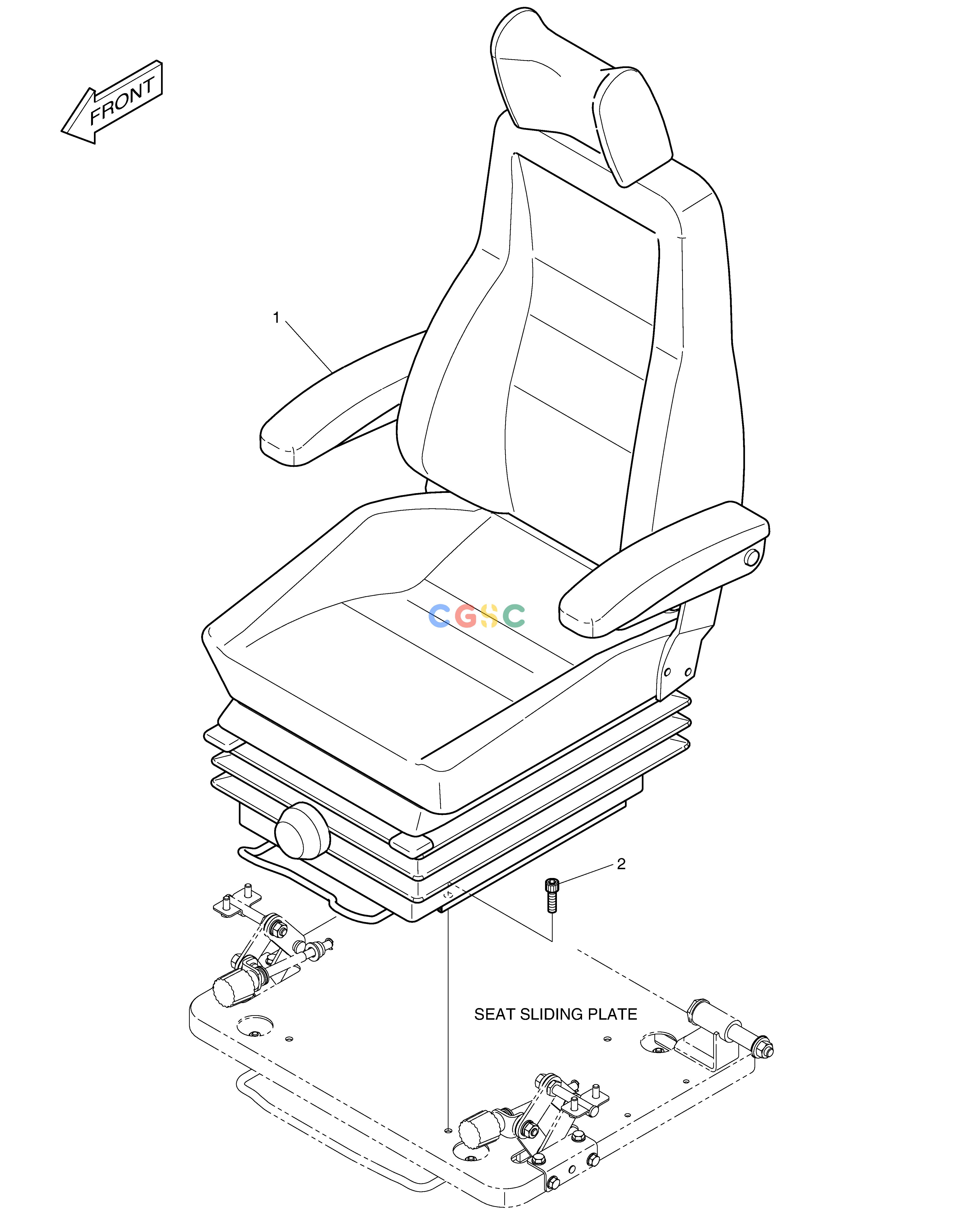 斗山零件查询SEAT MOUNTING DX360LCA(S/N:5950~) Doosan parts catalog online