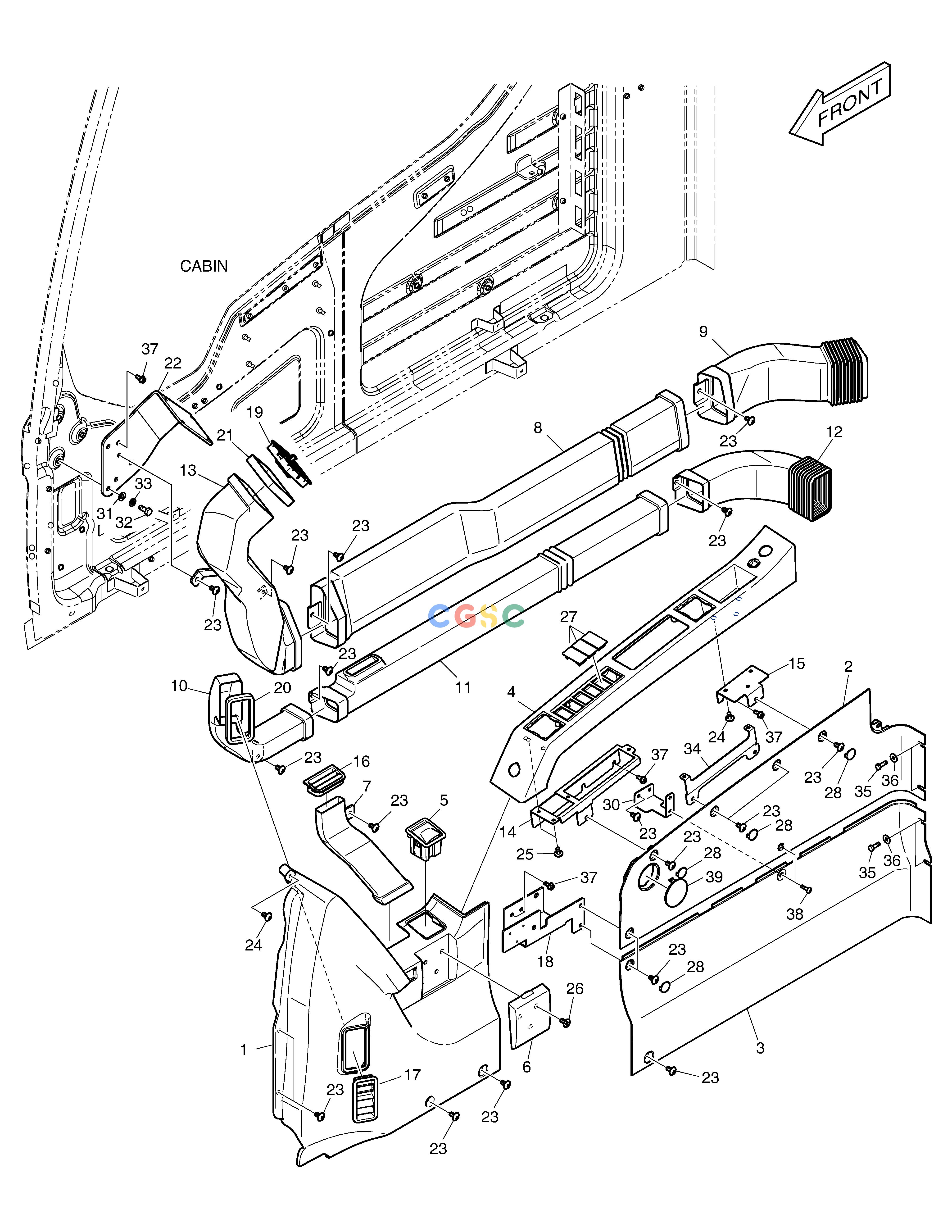 斗山零件查询DUCT COVER DX360LCA(S/N:5950~) Doosan parts catalog online