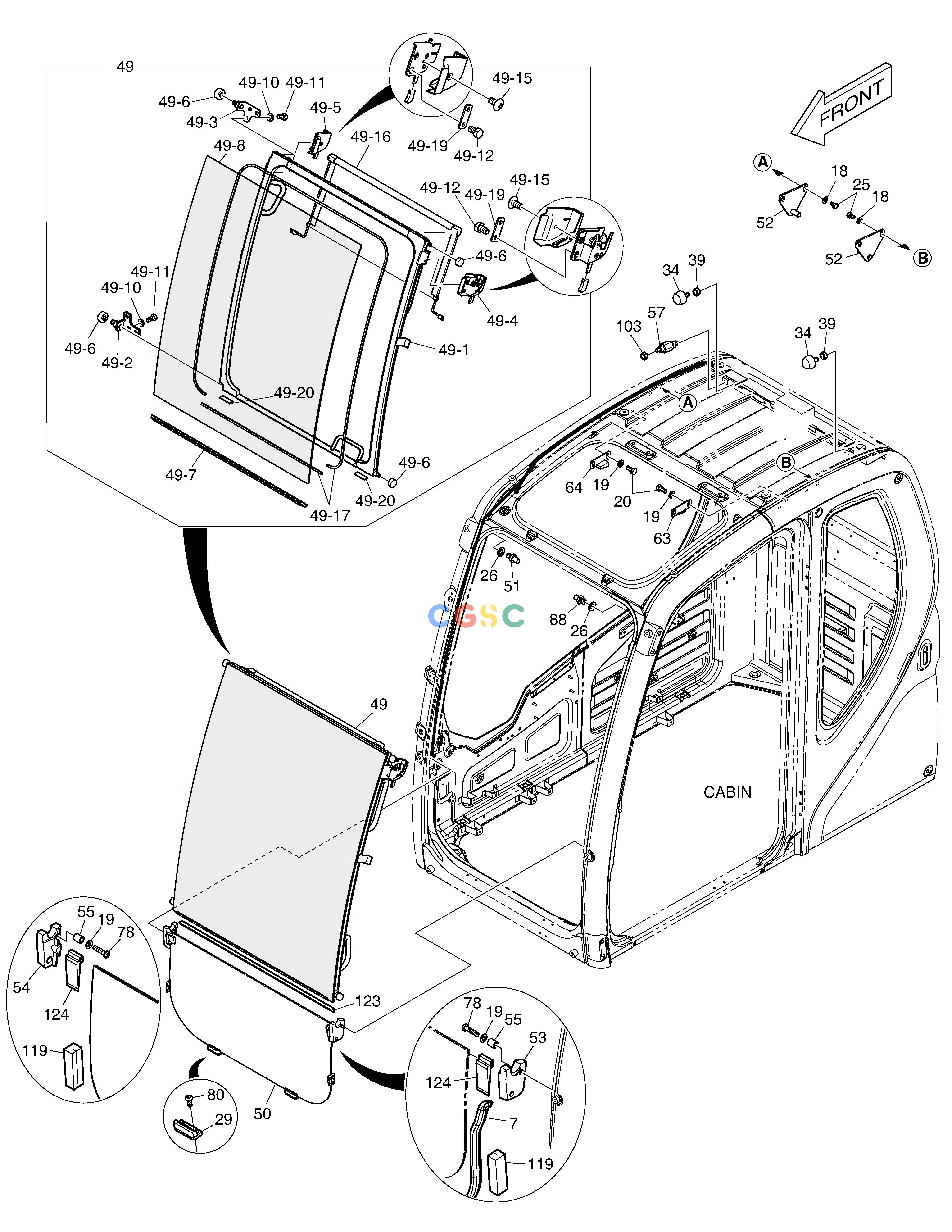 斗山零件查询CABIN(2) DX360LCA(S/N:5950~) Doosan parts catalog online