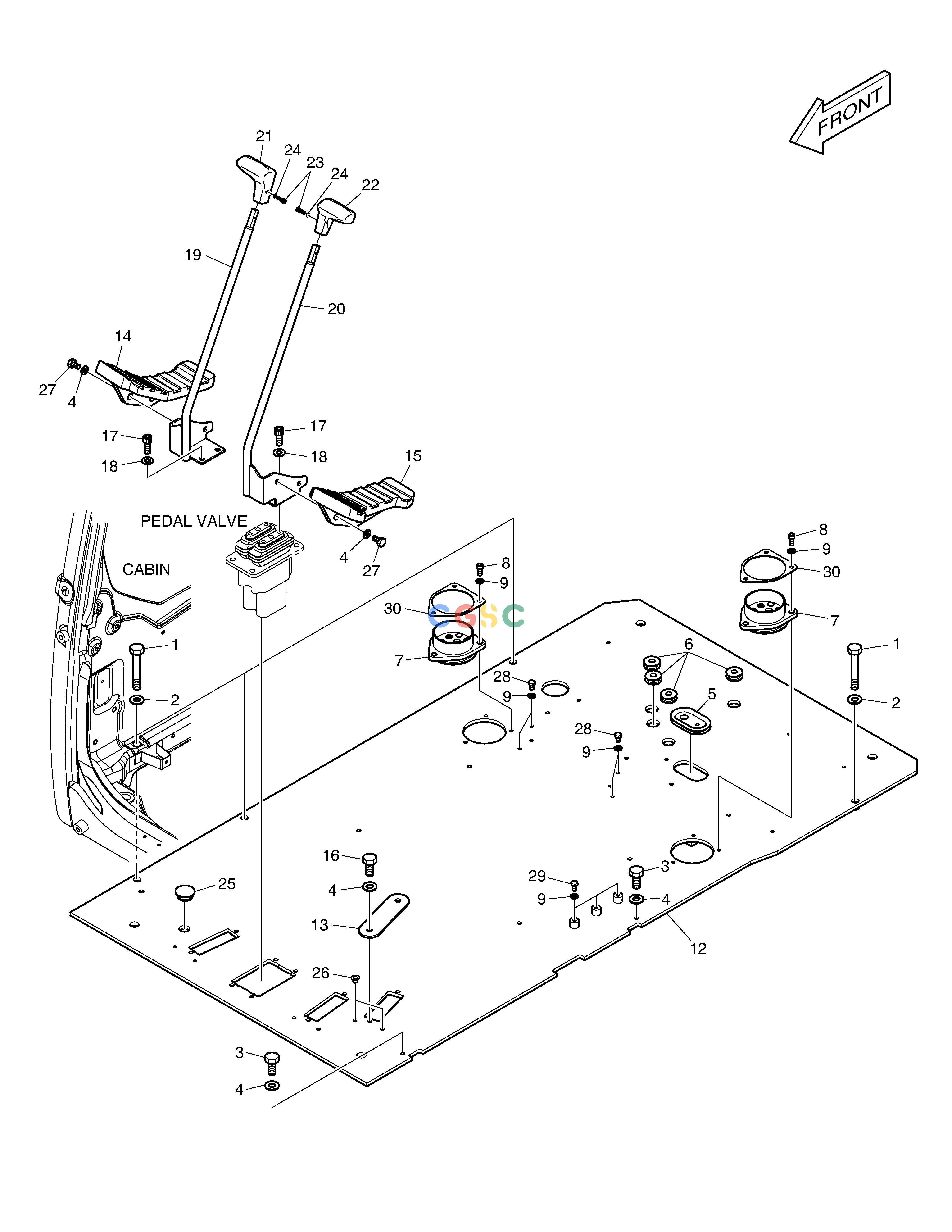 斗山零件查询FLOOR PLATE DX360LCA(S/N:5950~) Doosan parts catalog online