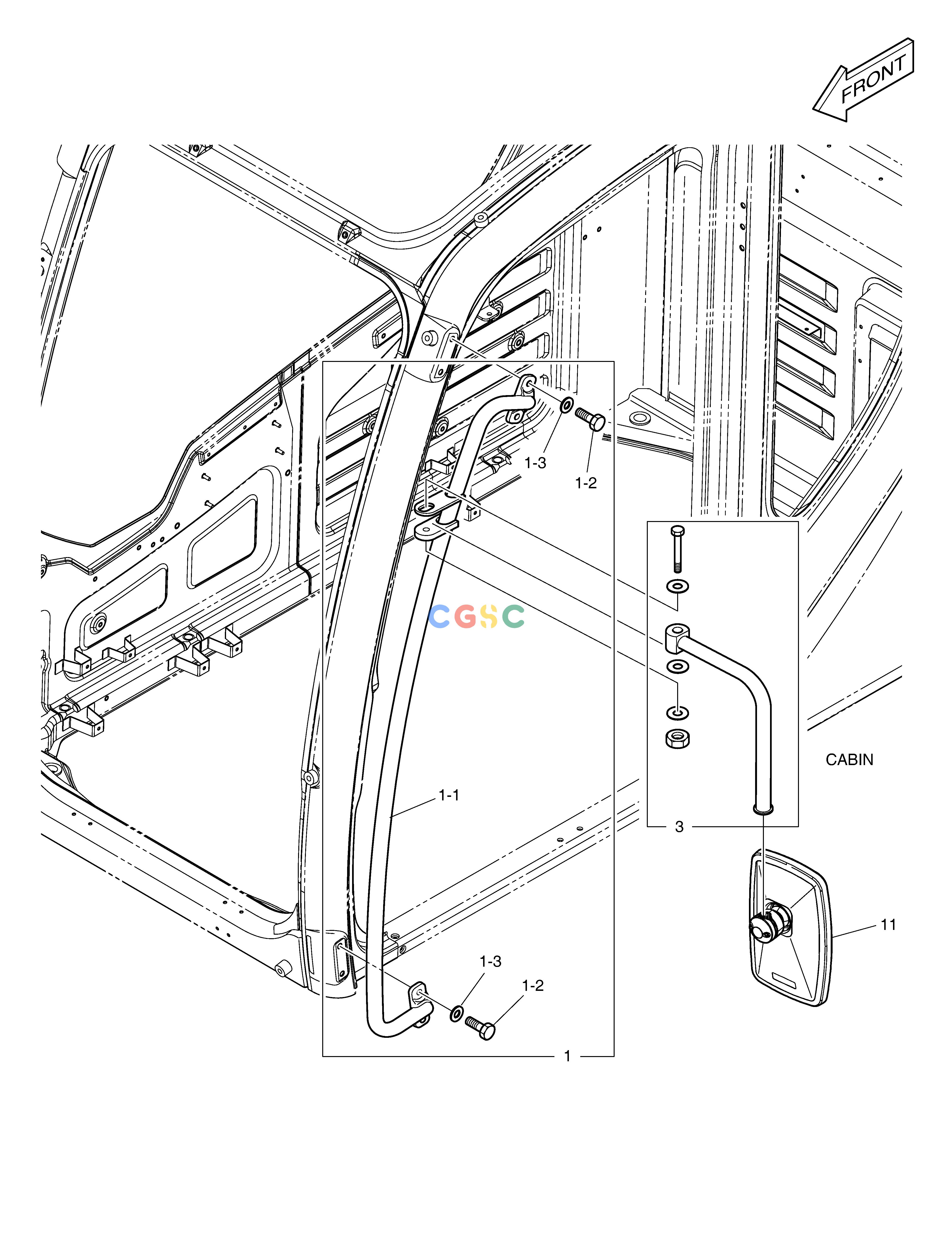 斗山零件查询HANDLE ASS'Y DX360LCA(S/N:5950~) Doosan parts catalog online