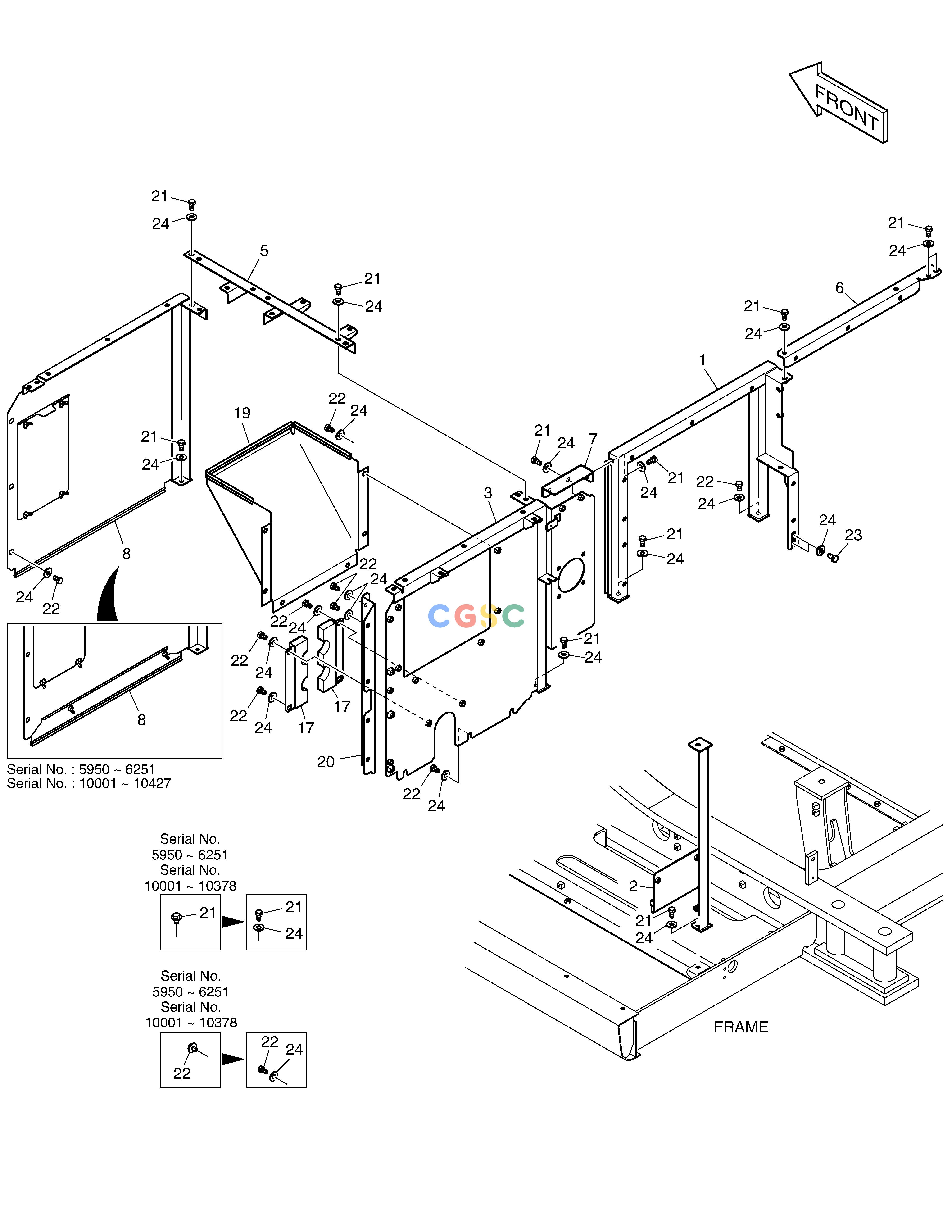斗山零件查询SUPPORT DX360LCA(S/N:5950~) Doosan parts catalog online