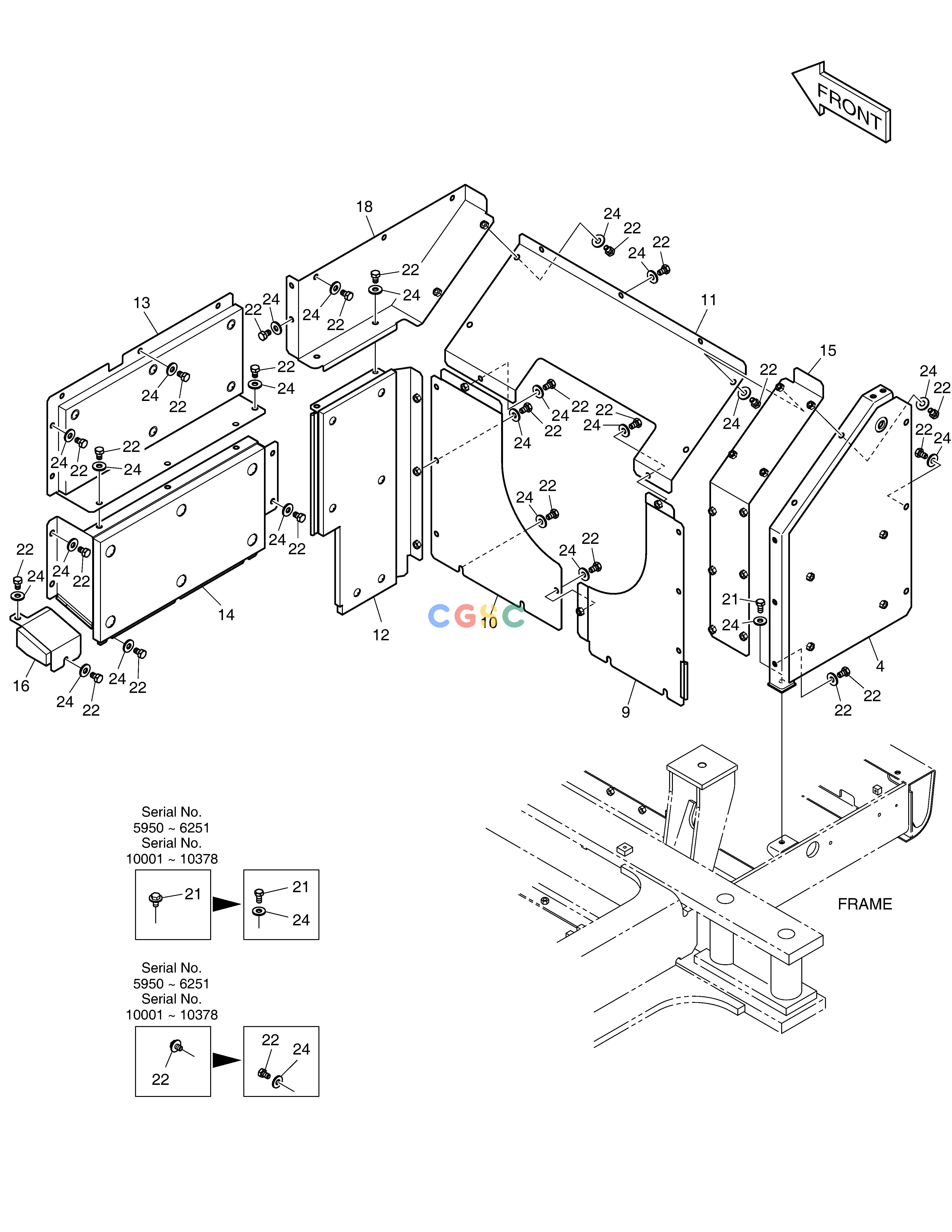 斗山零件查询BAFFLE DX360LCA(S/N:5950~) Doosan parts catalog online