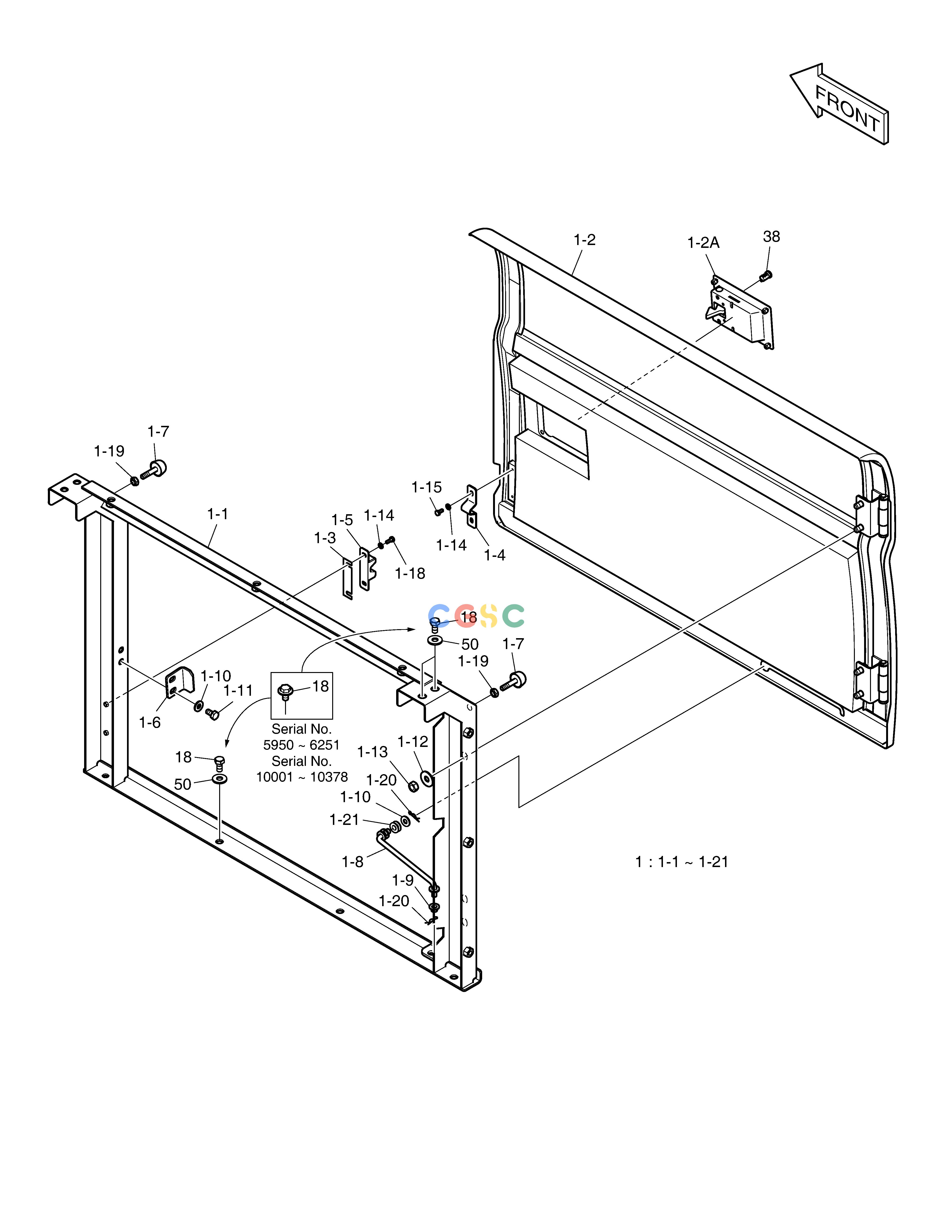 斗山零件查询SIDE DOOR - R.H DX360LCA(S/N:5950~) Doosan parts catalog online
