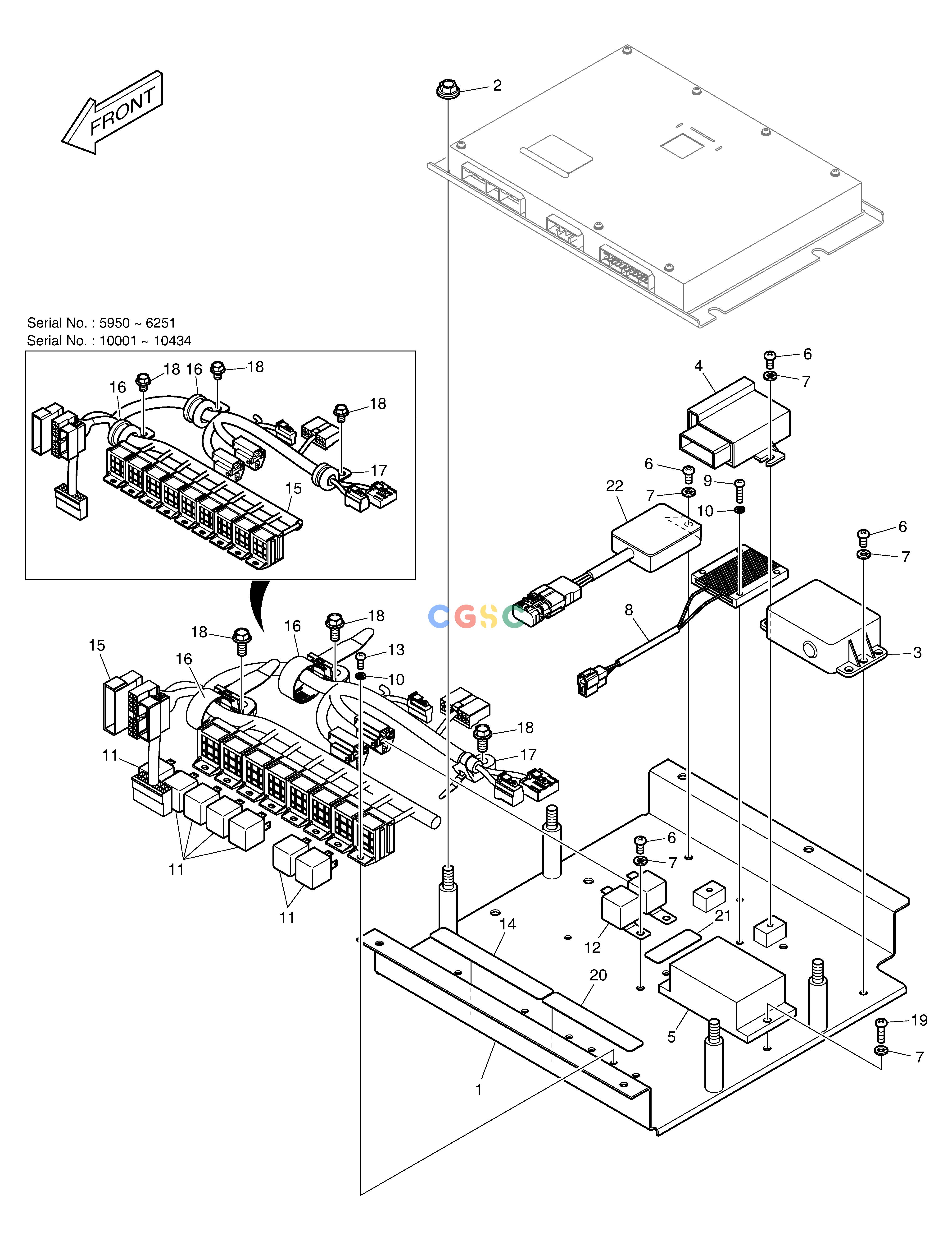 斗山零件查询ELECTRIC BOX ASS'Y DX360LCA(S/N:5950~) Doosan parts catalog online